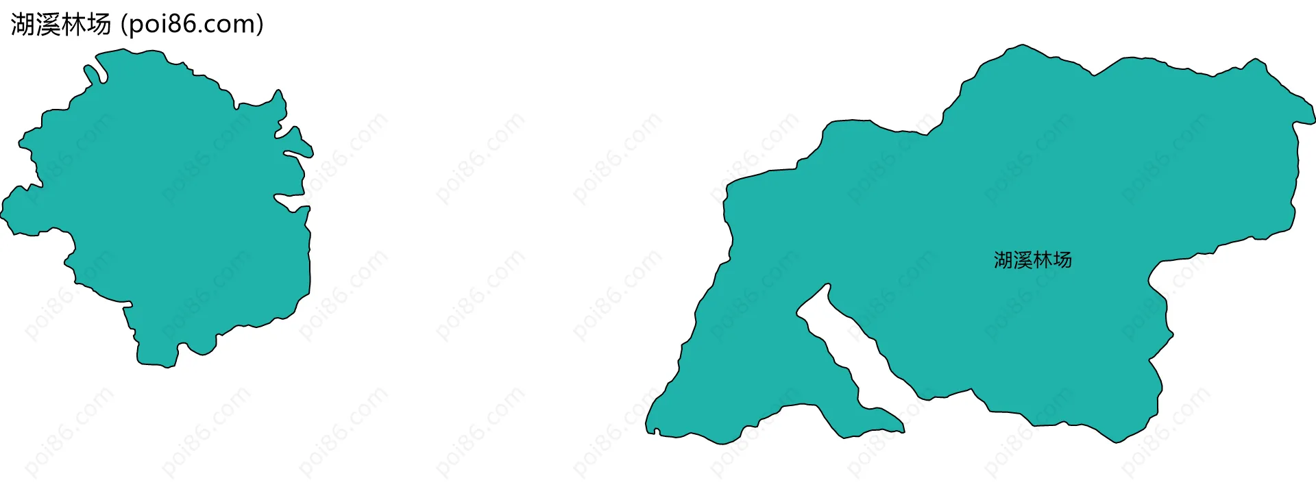 湖溪林场边界地图