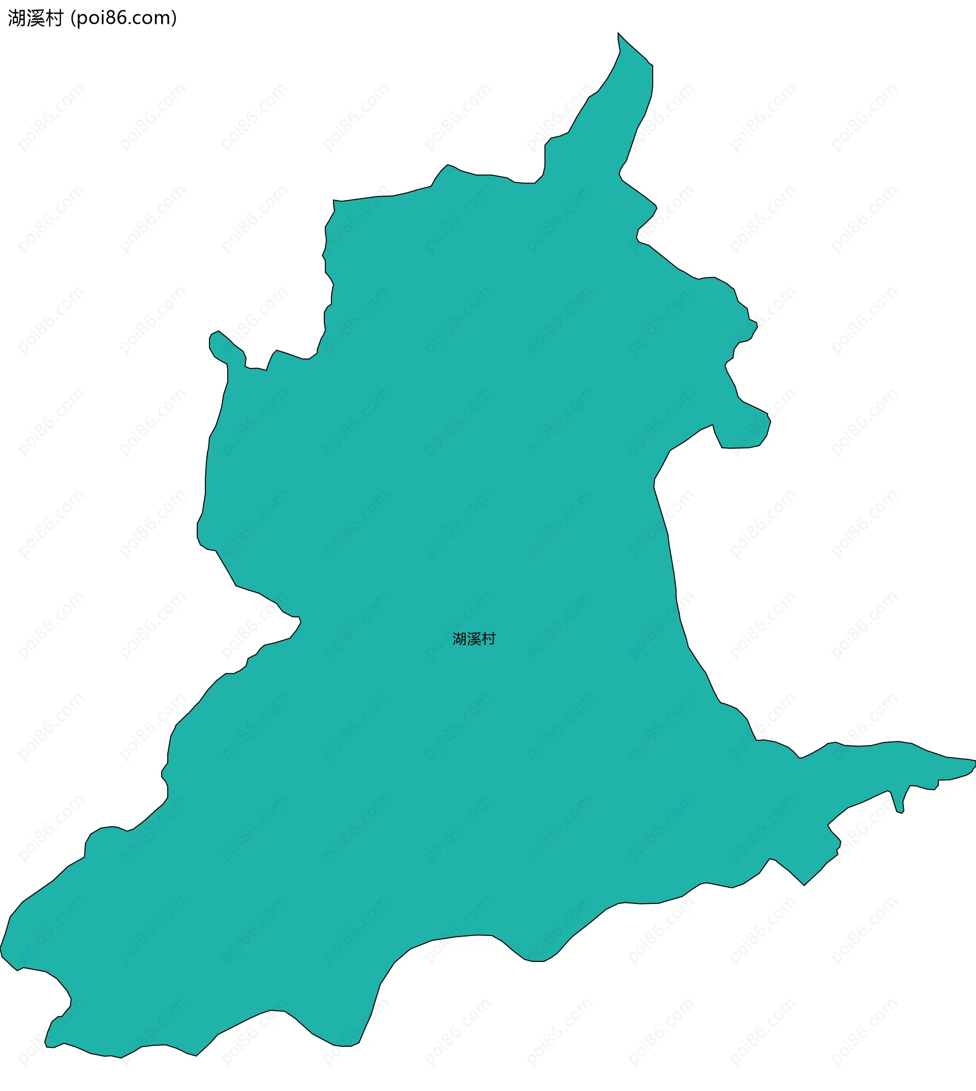 湖溪村边界地图