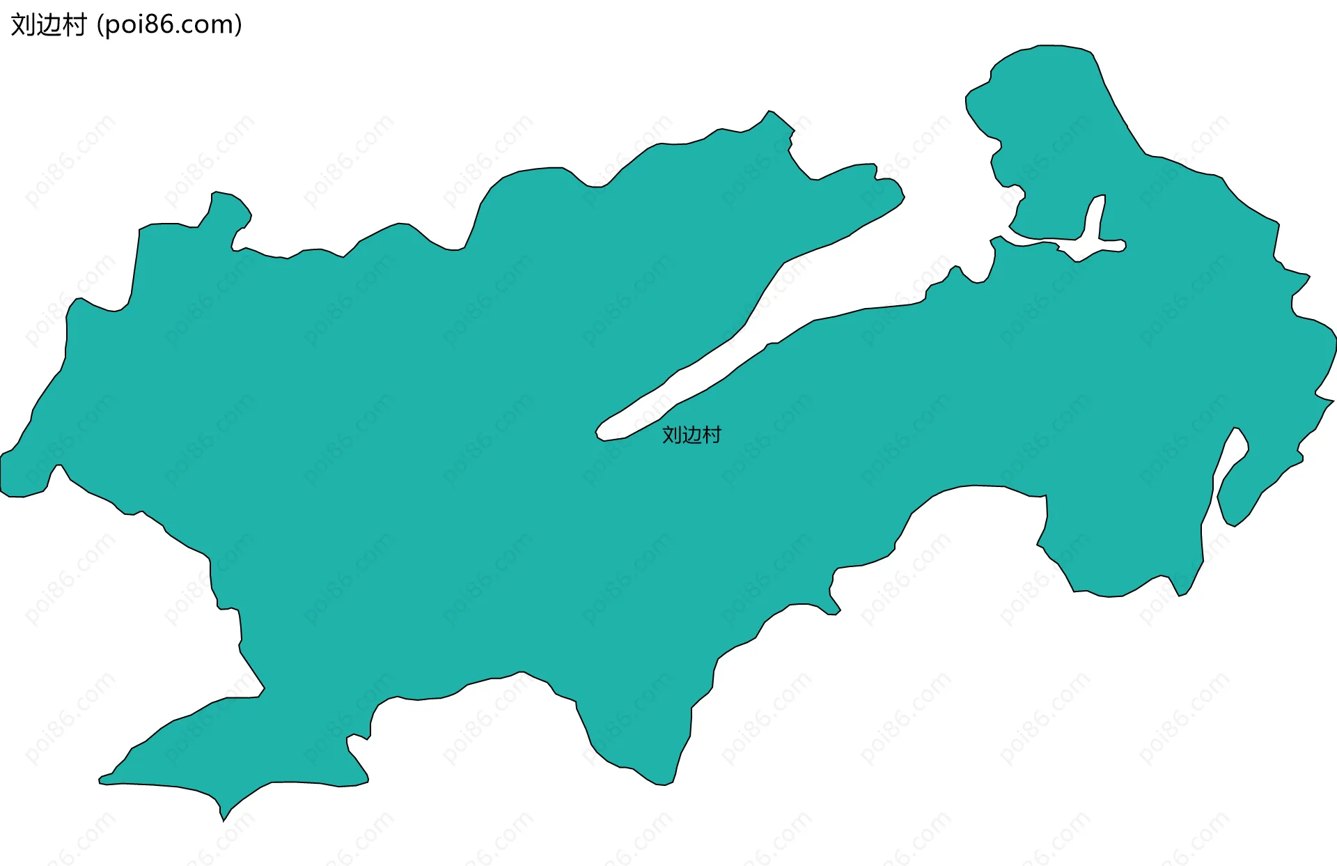 刘边村边界地图