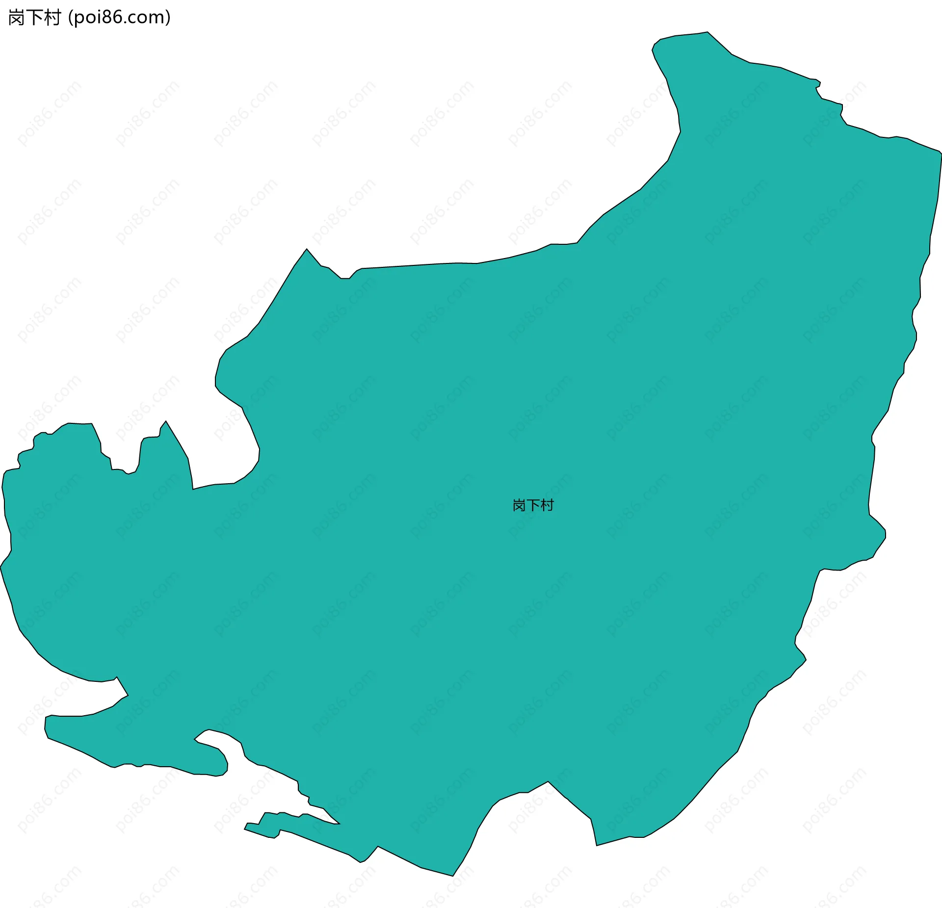 岗下村边界地图