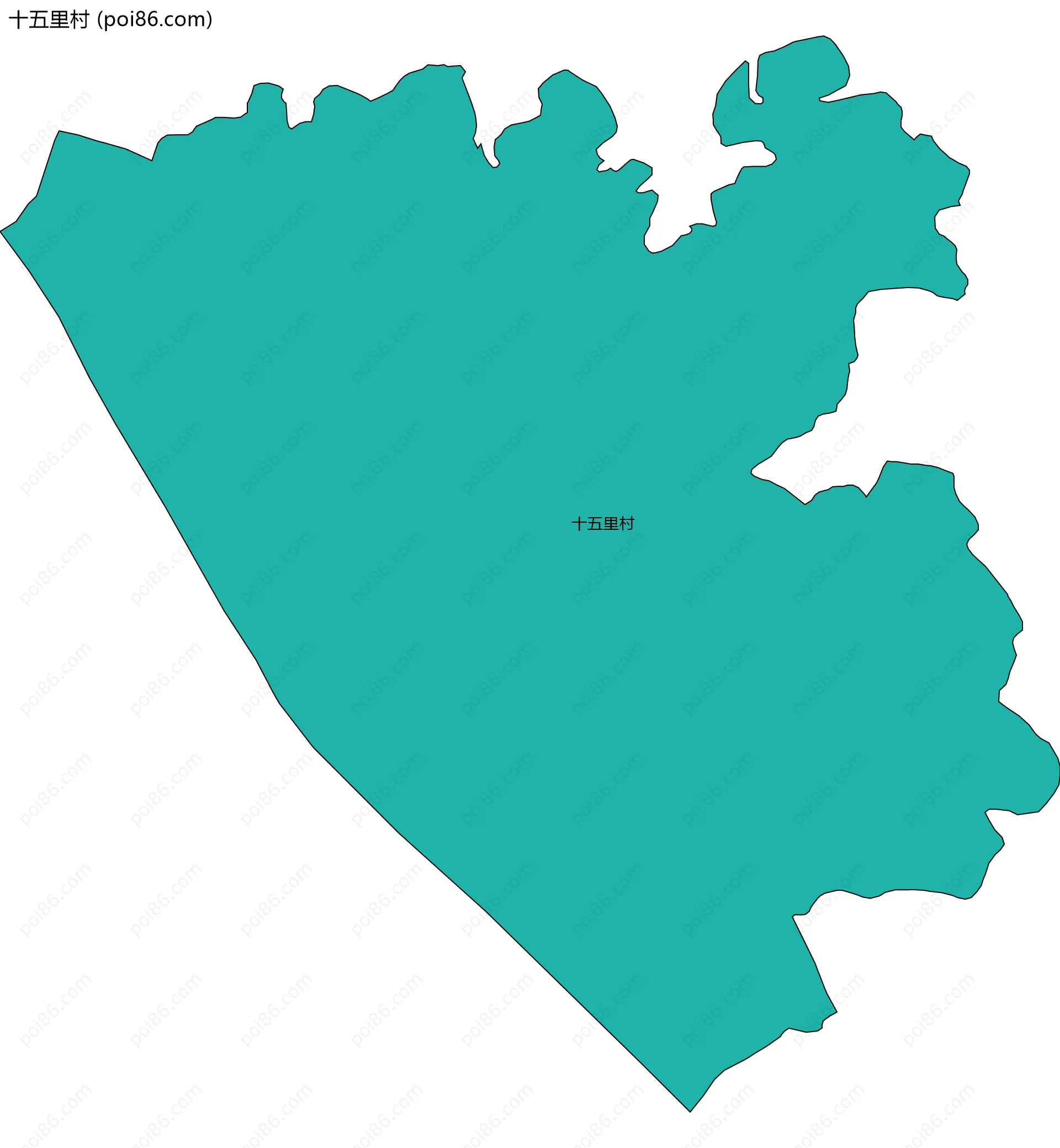 十五里村边界地图
