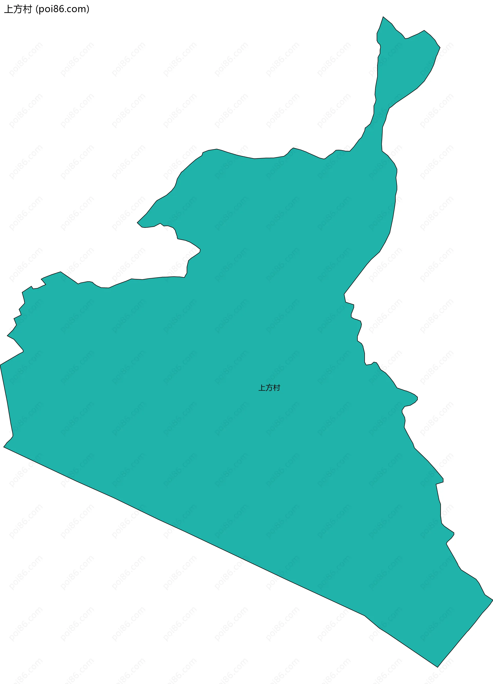 上方村边界地图