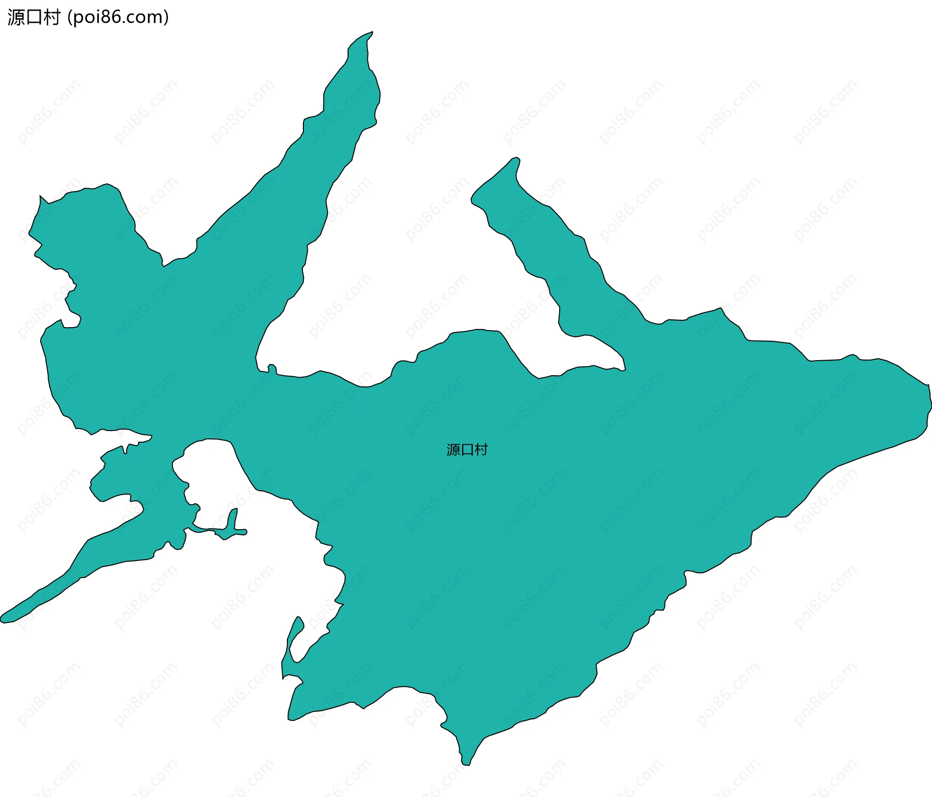 源口村边界地图