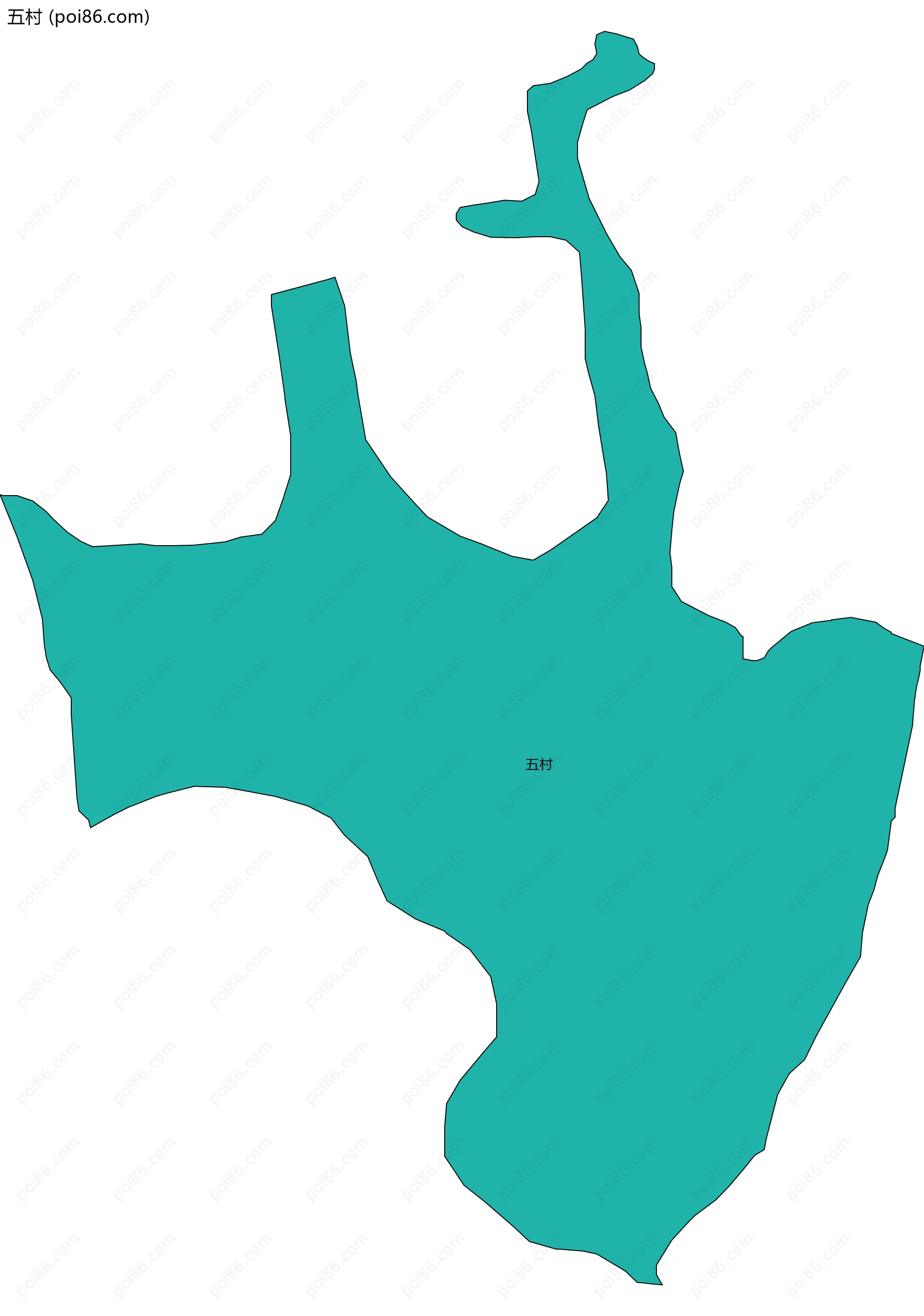 五村边界地图