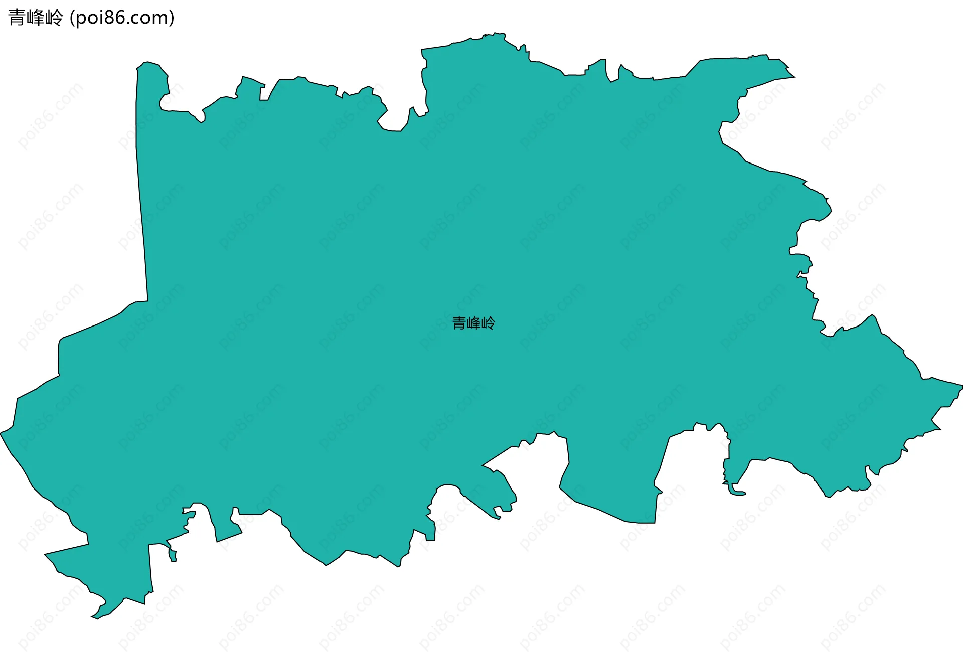 青峰岭边界地图