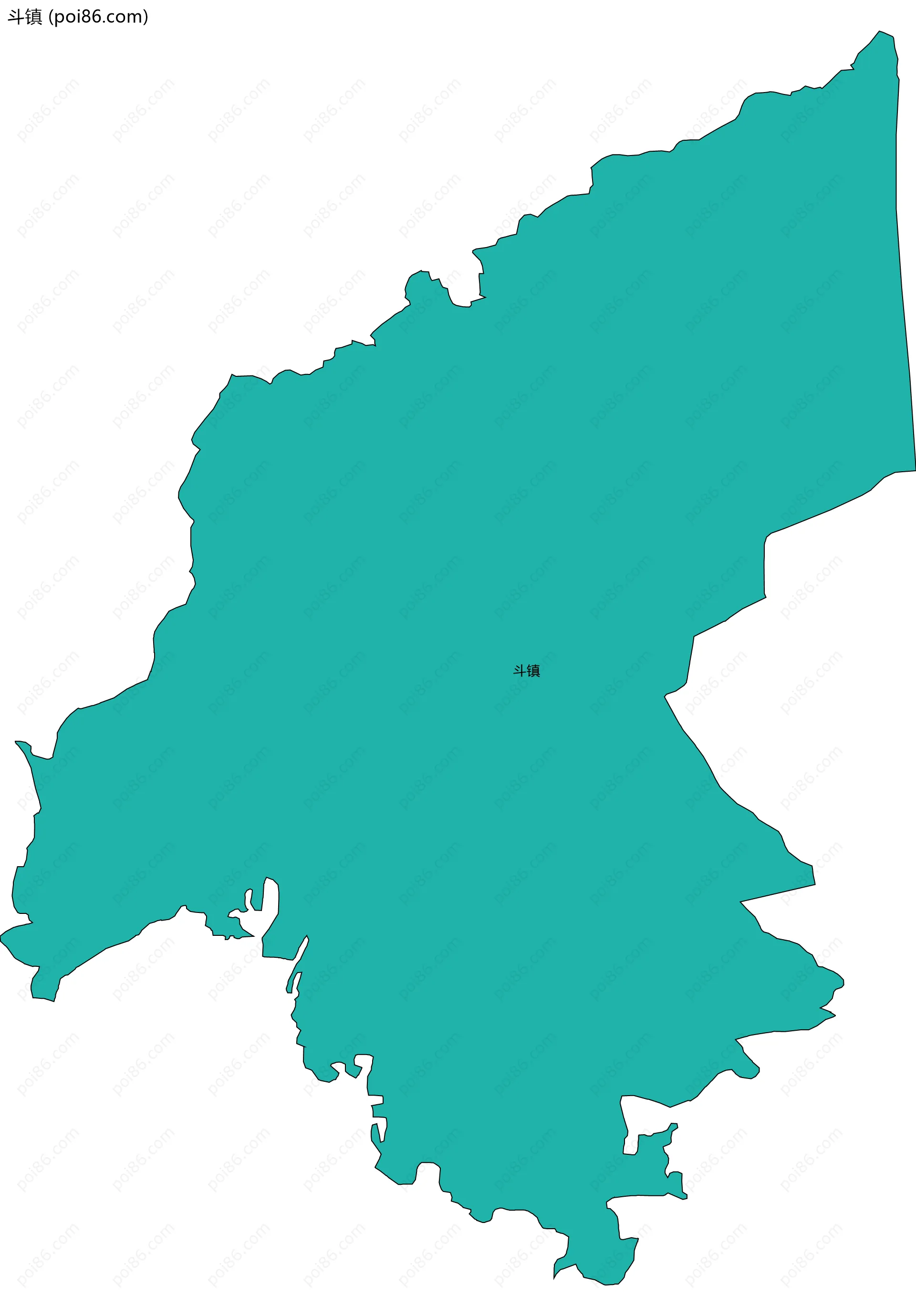 斗镇边界地图