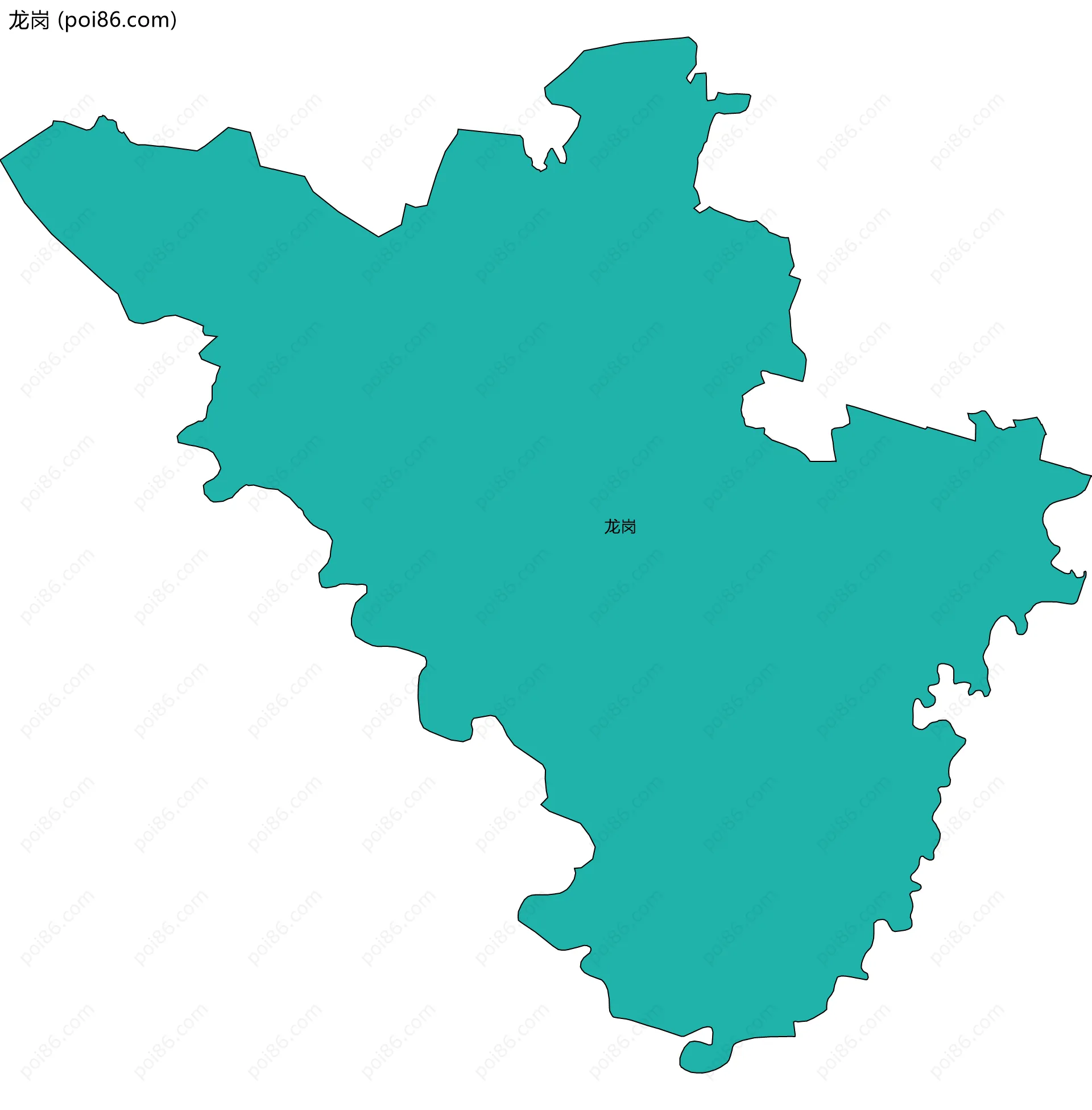 龙岗边界地图