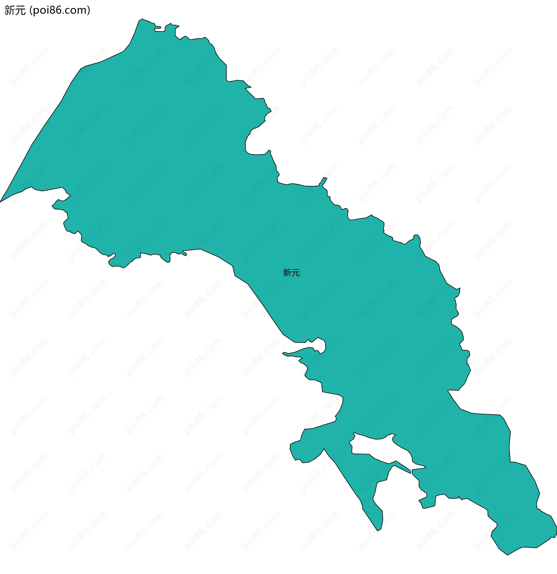 新元边界地图