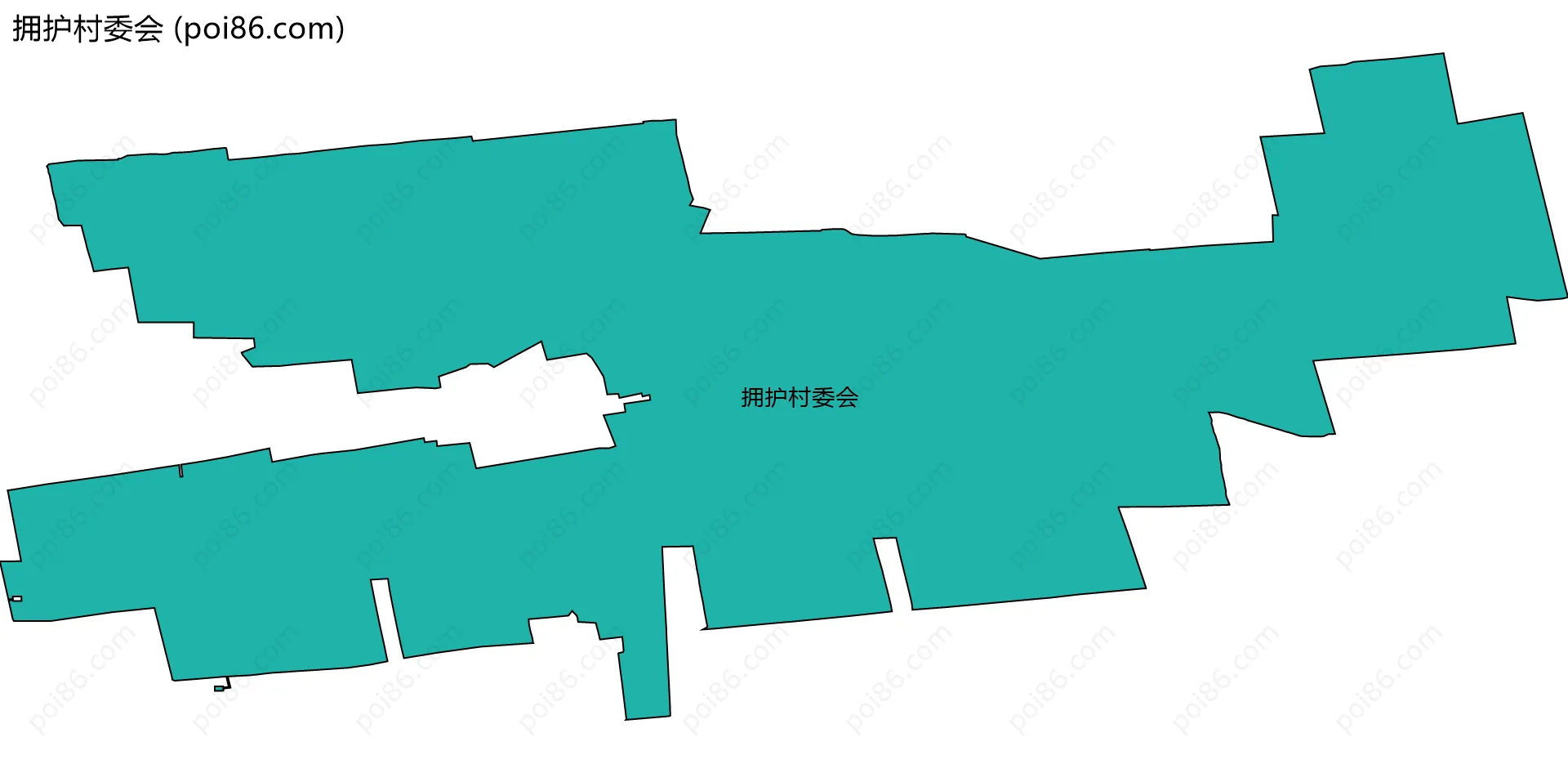 拥护村委会边界地图