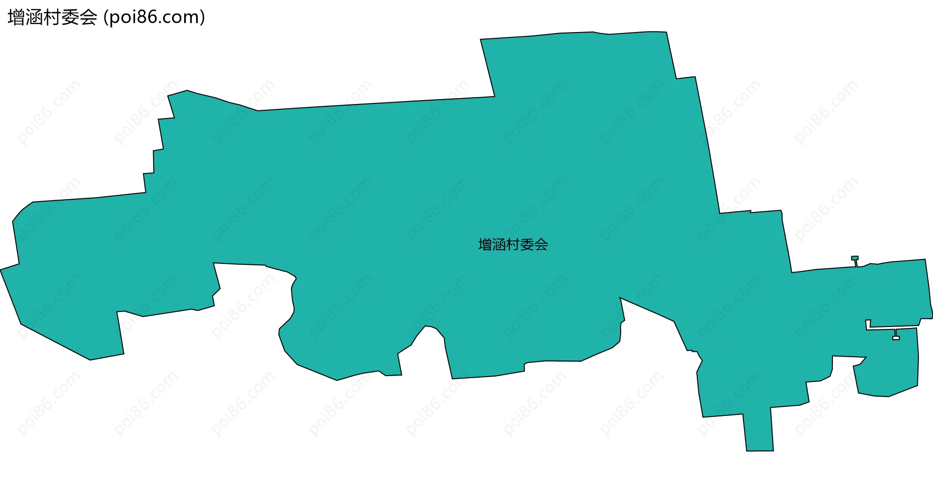 增涵村委会边界地图