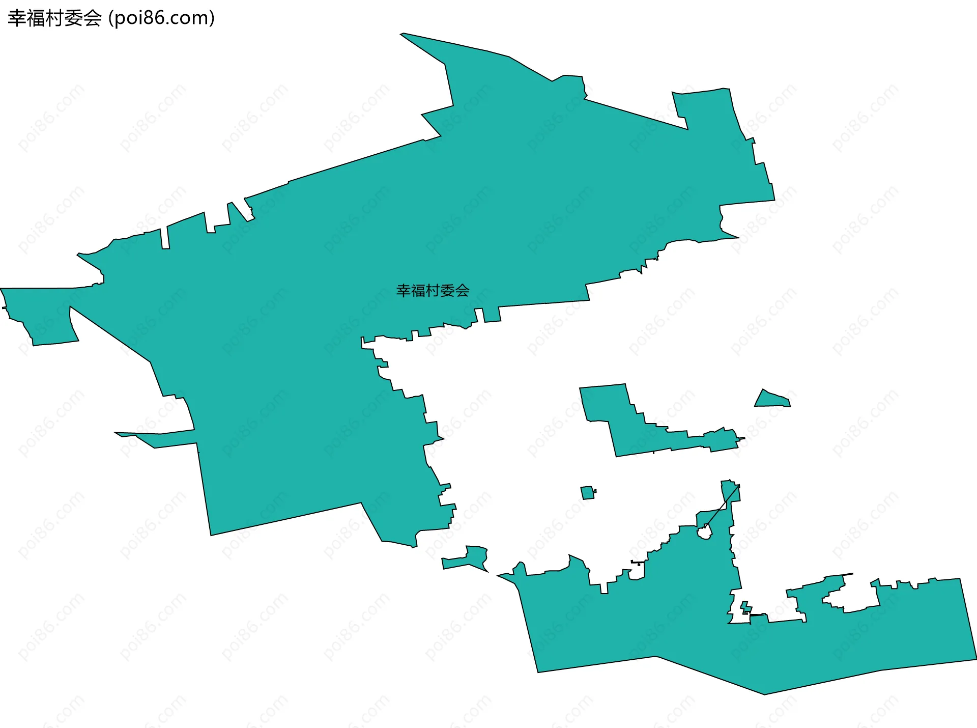 幸福村委会边界地图