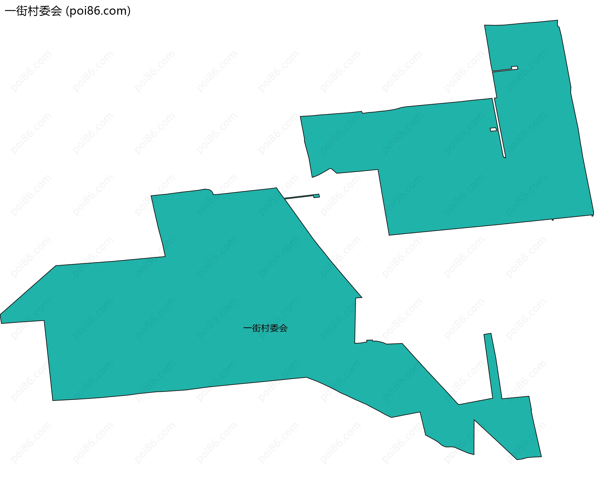一街村委会边界地图