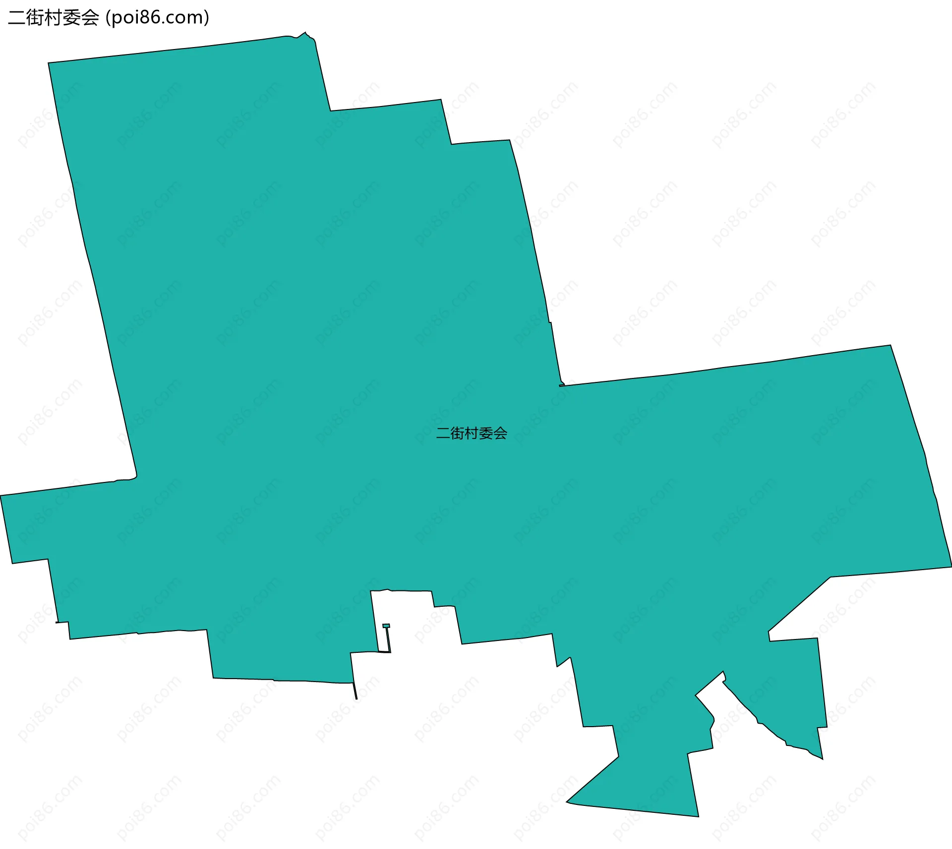 二街村委会边界地图