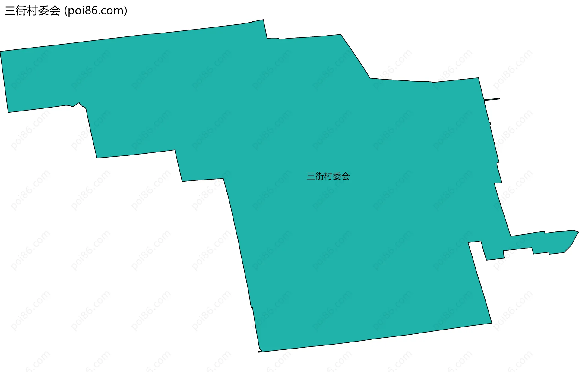 三街村委会边界地图