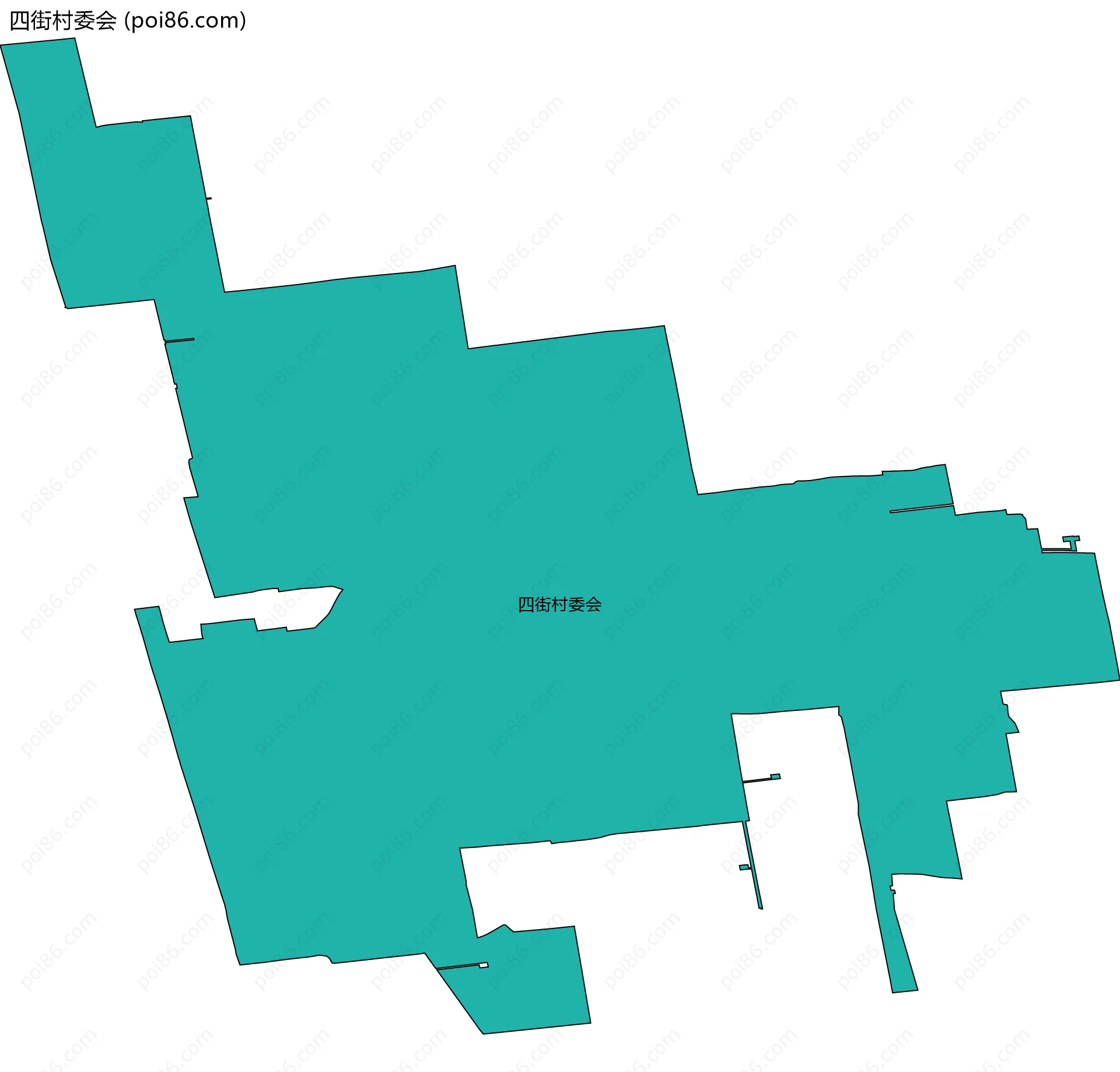 四街村委会边界地图