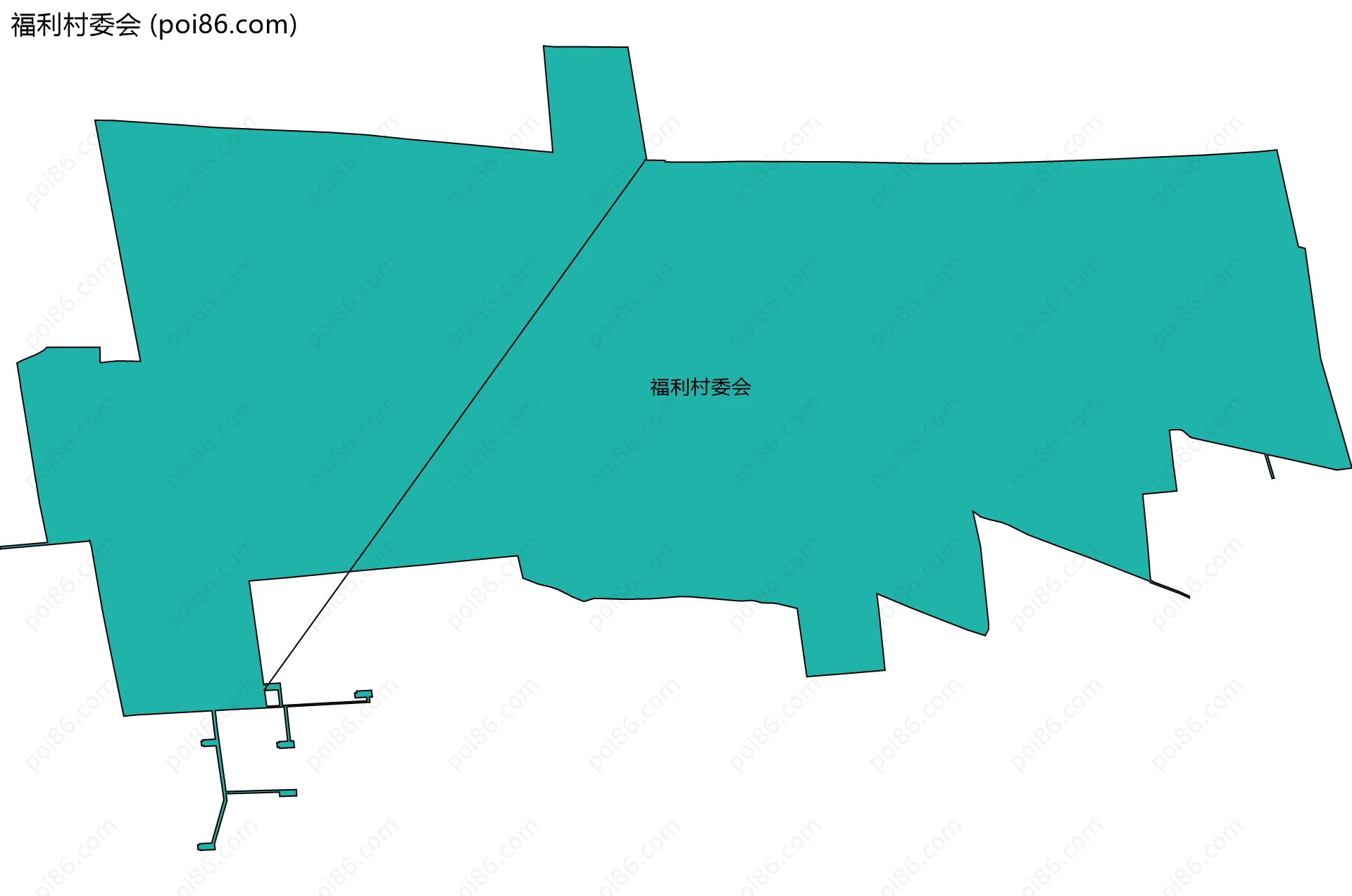 福利村委会边界地图
