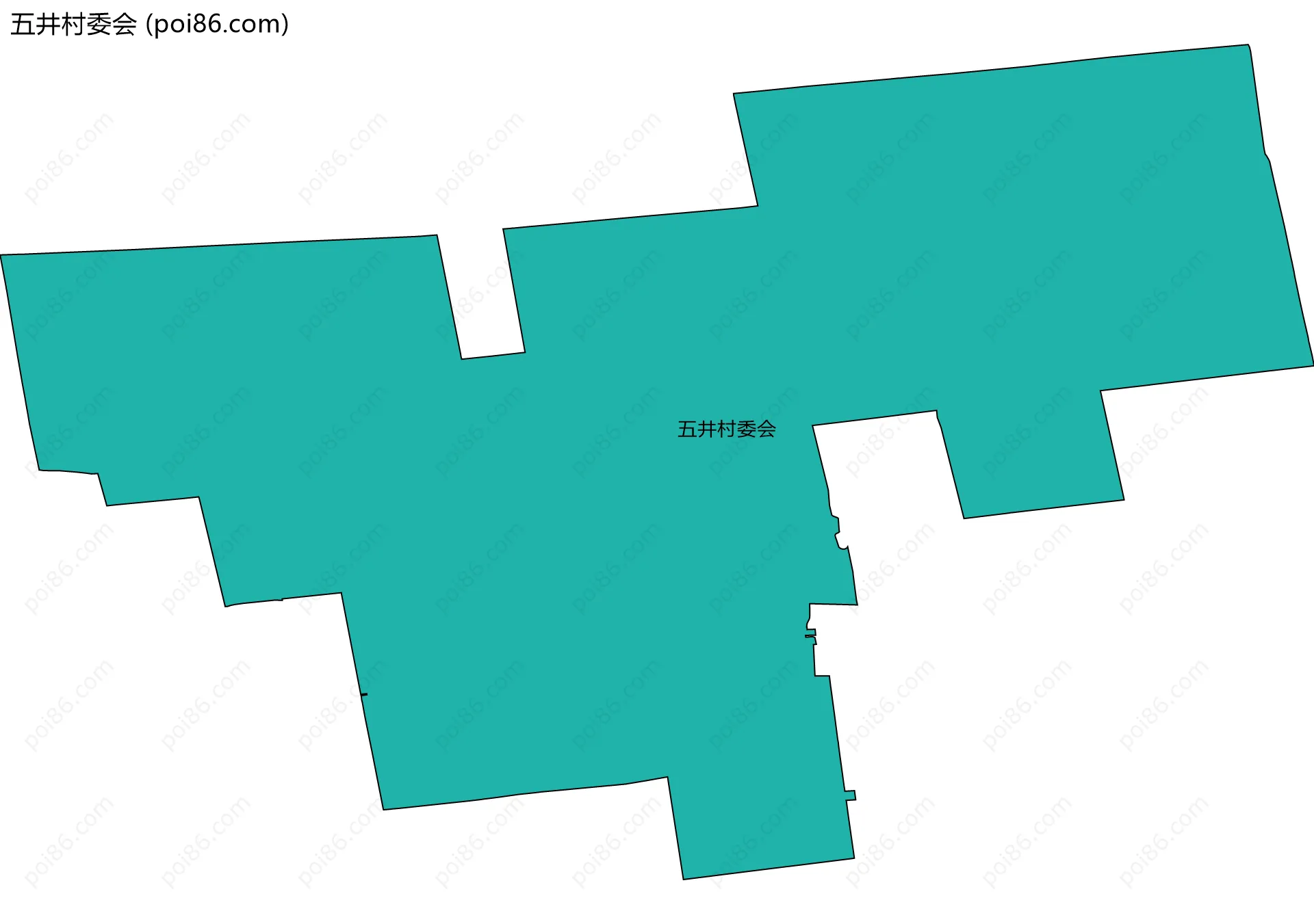 五井村委会边界地图