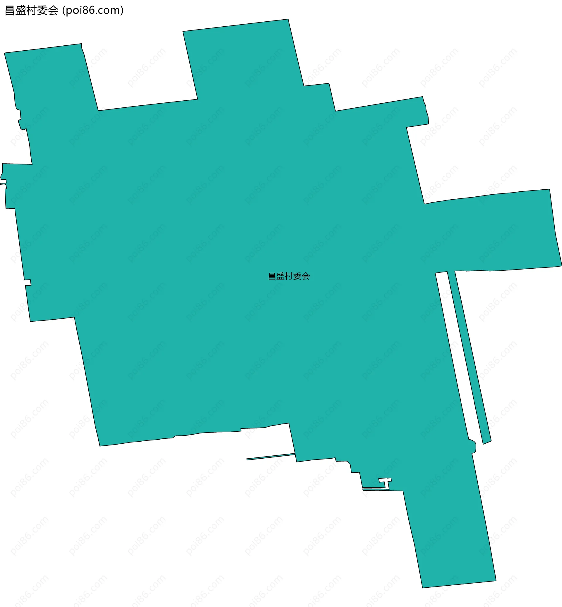 昌盛村委会边界地图