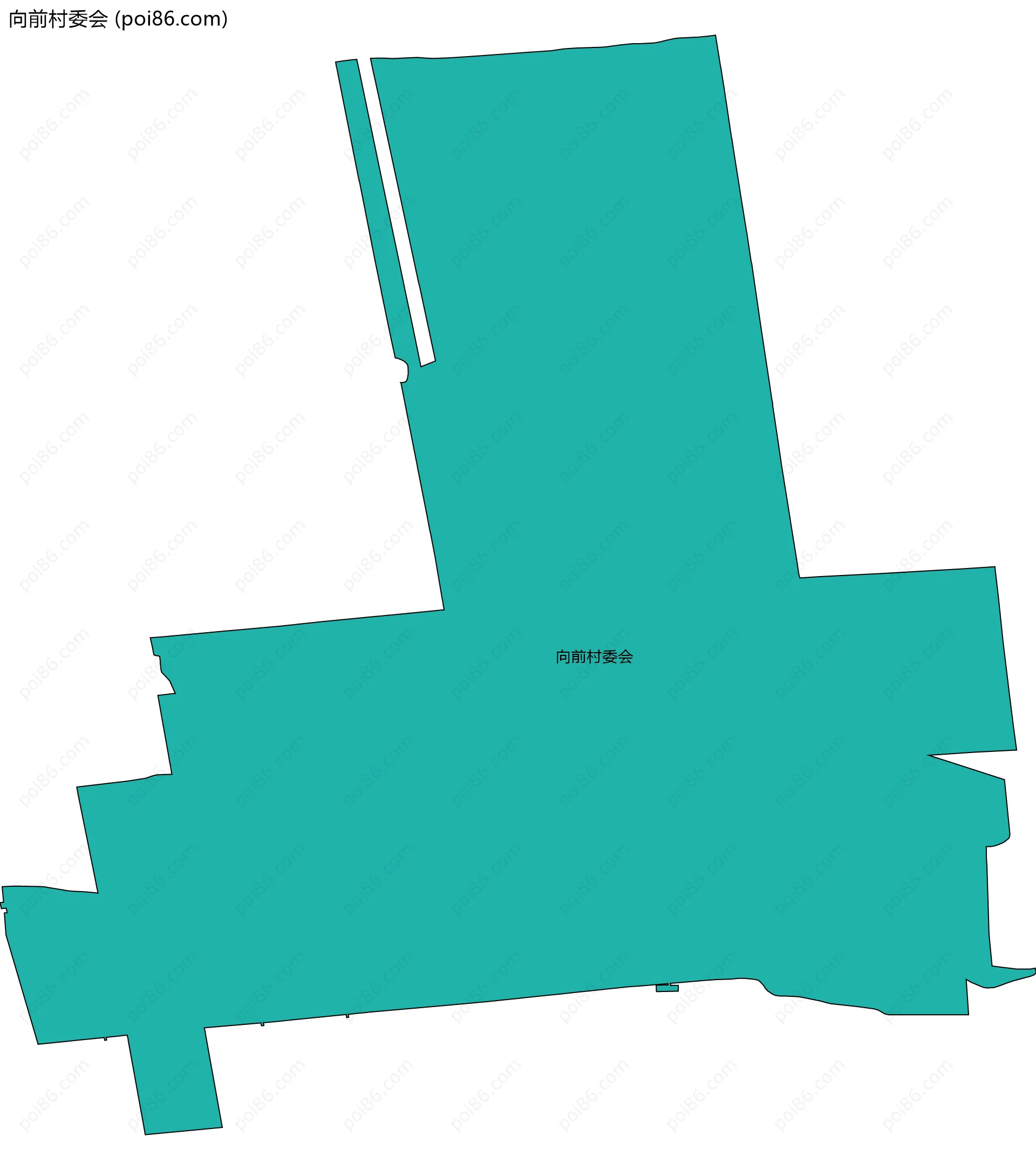 向前村委会边界地图