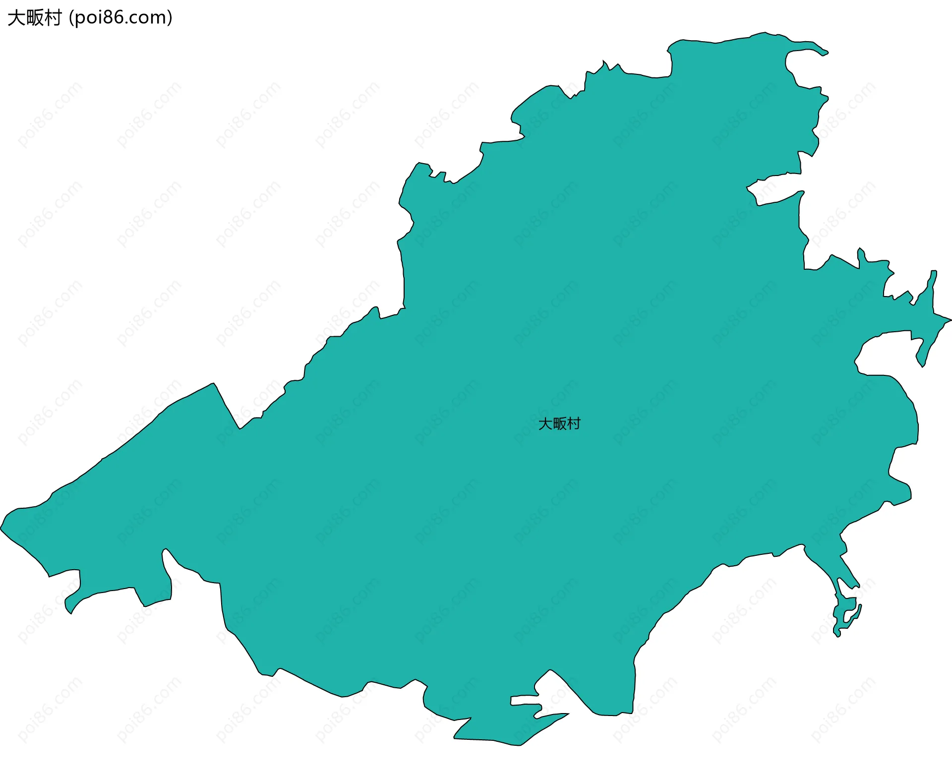 大畈村边界地图