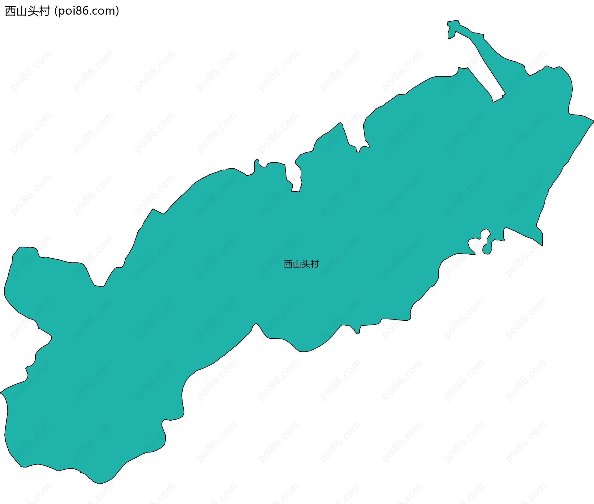 西山头村边界地图