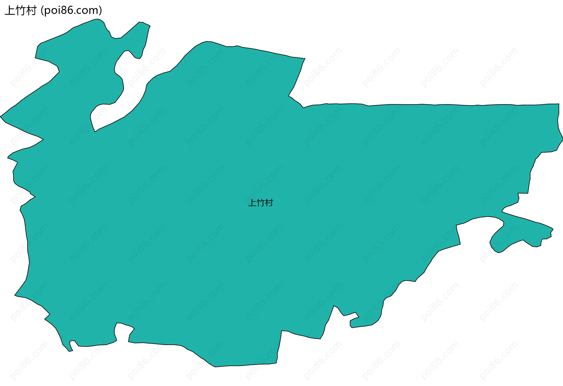 上竹村边界地图