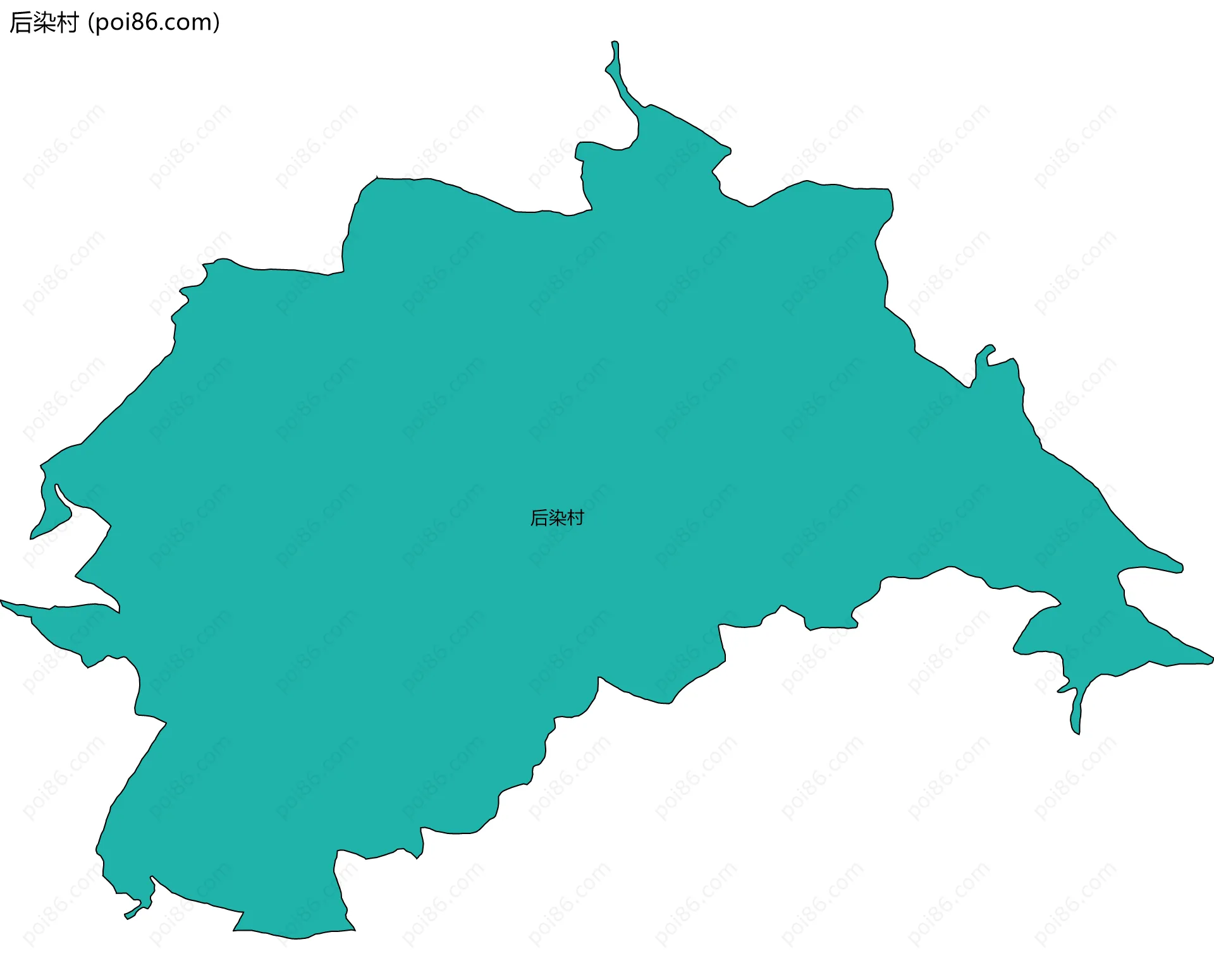 后染村边界地图