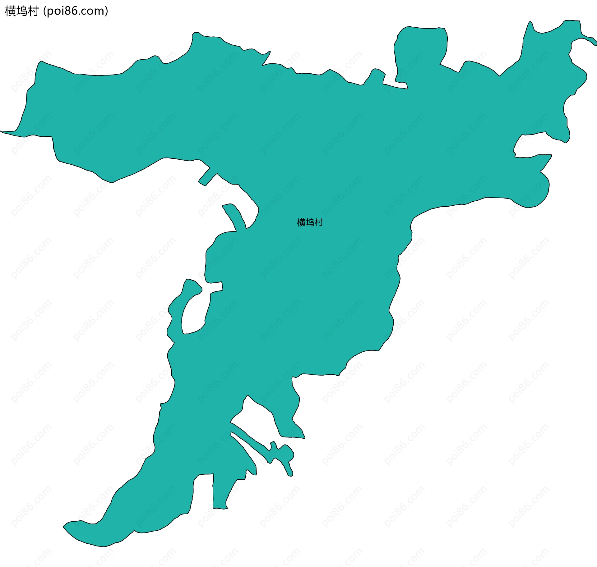 横坞村边界地图