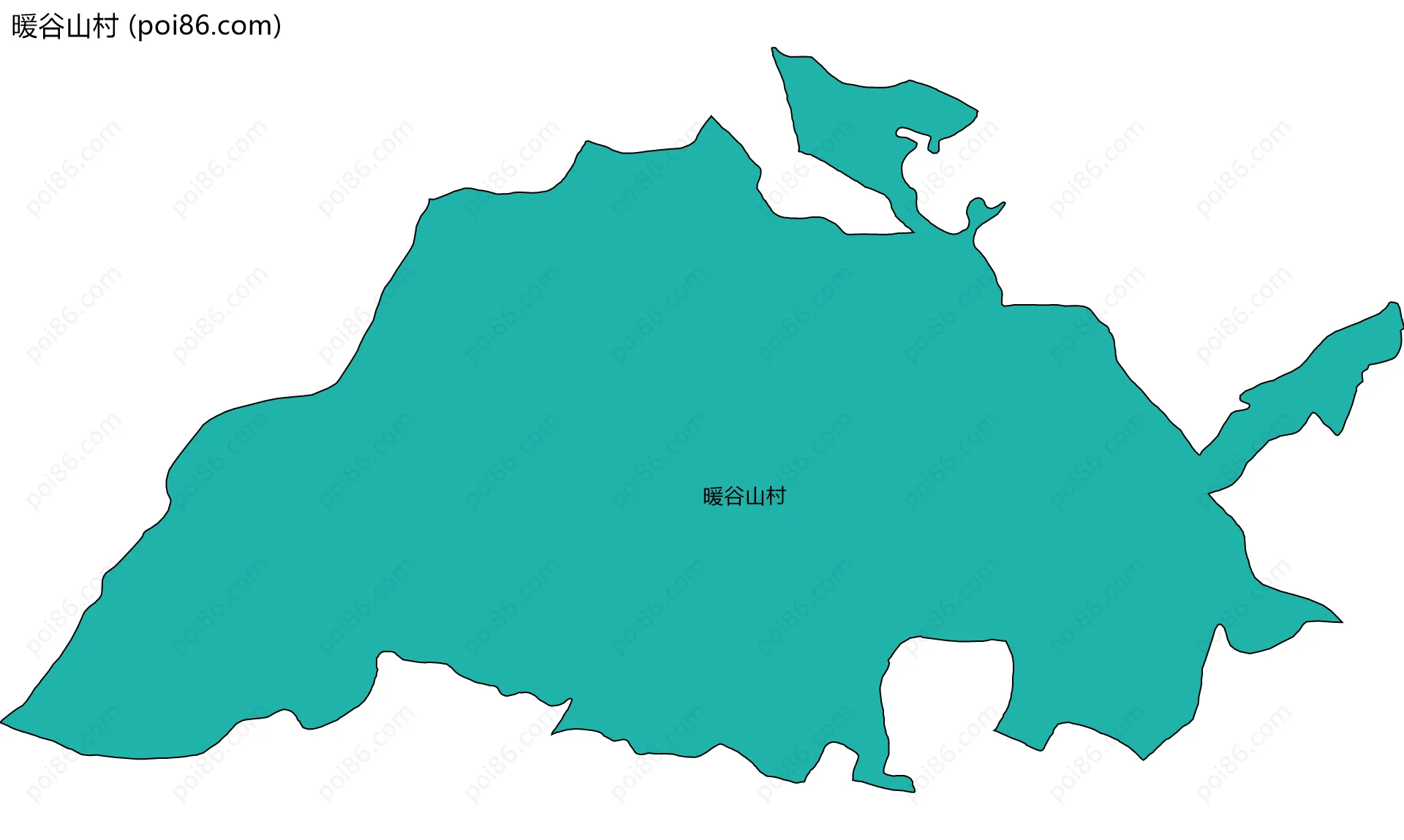 暖谷山村边界地图