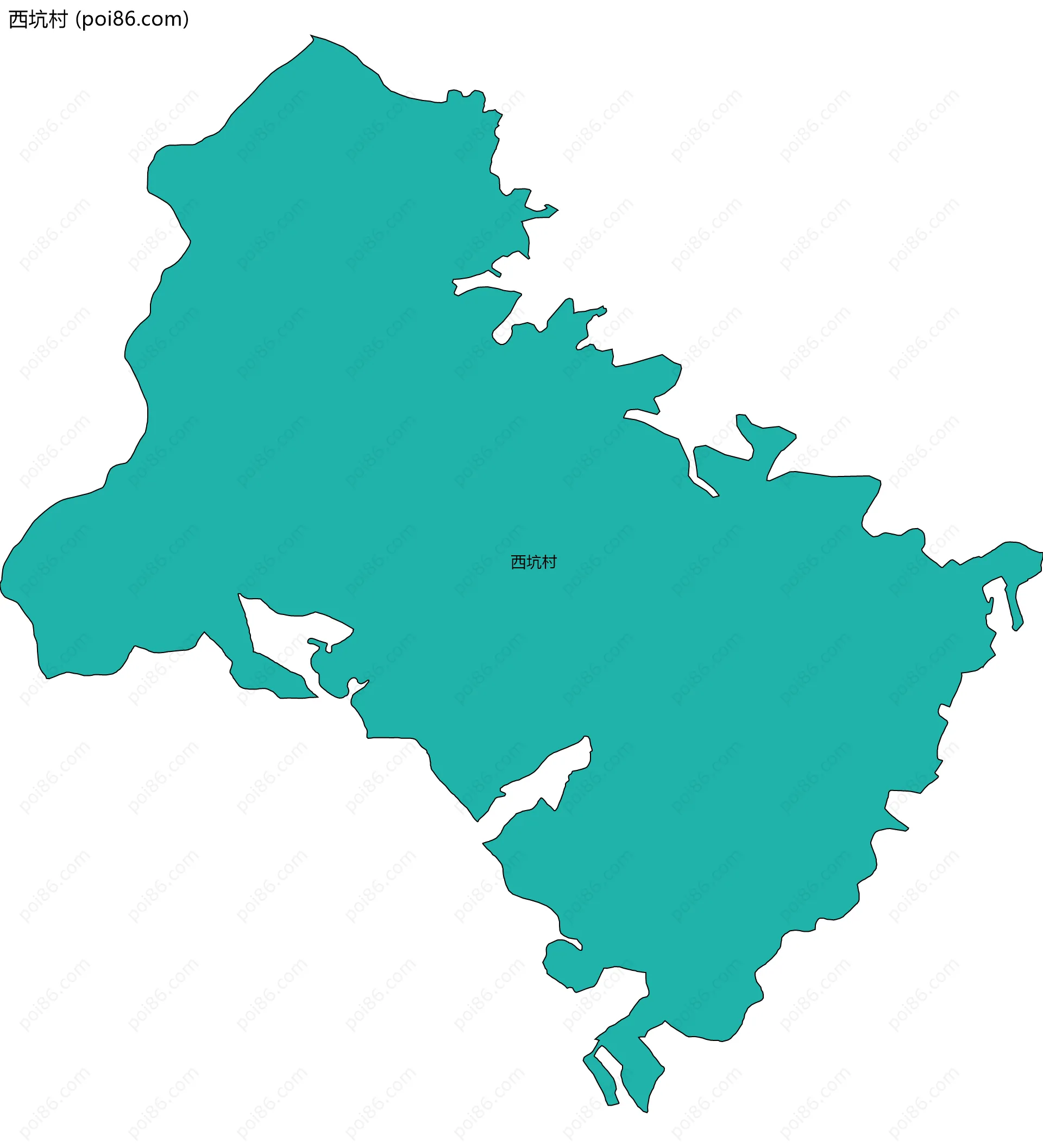 西坑村边界地图