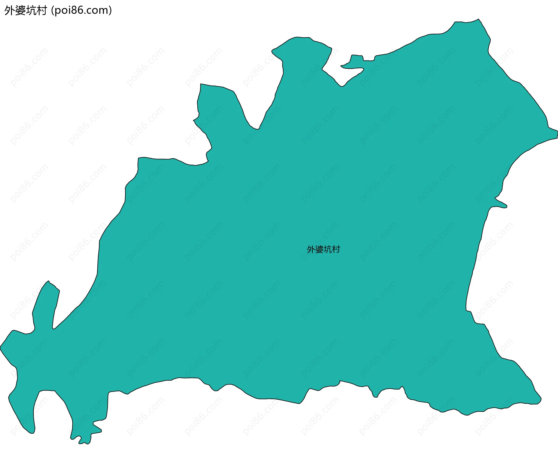 外婆坑村边界地图