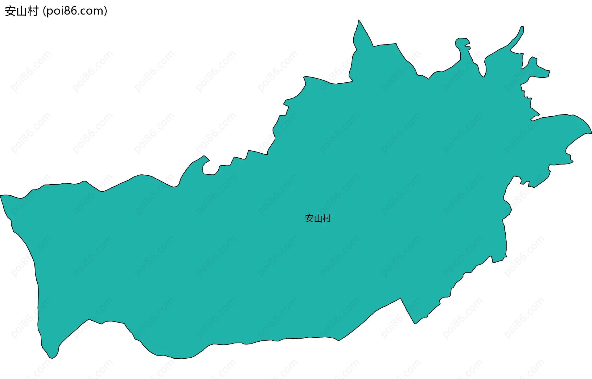 安山村边界地图