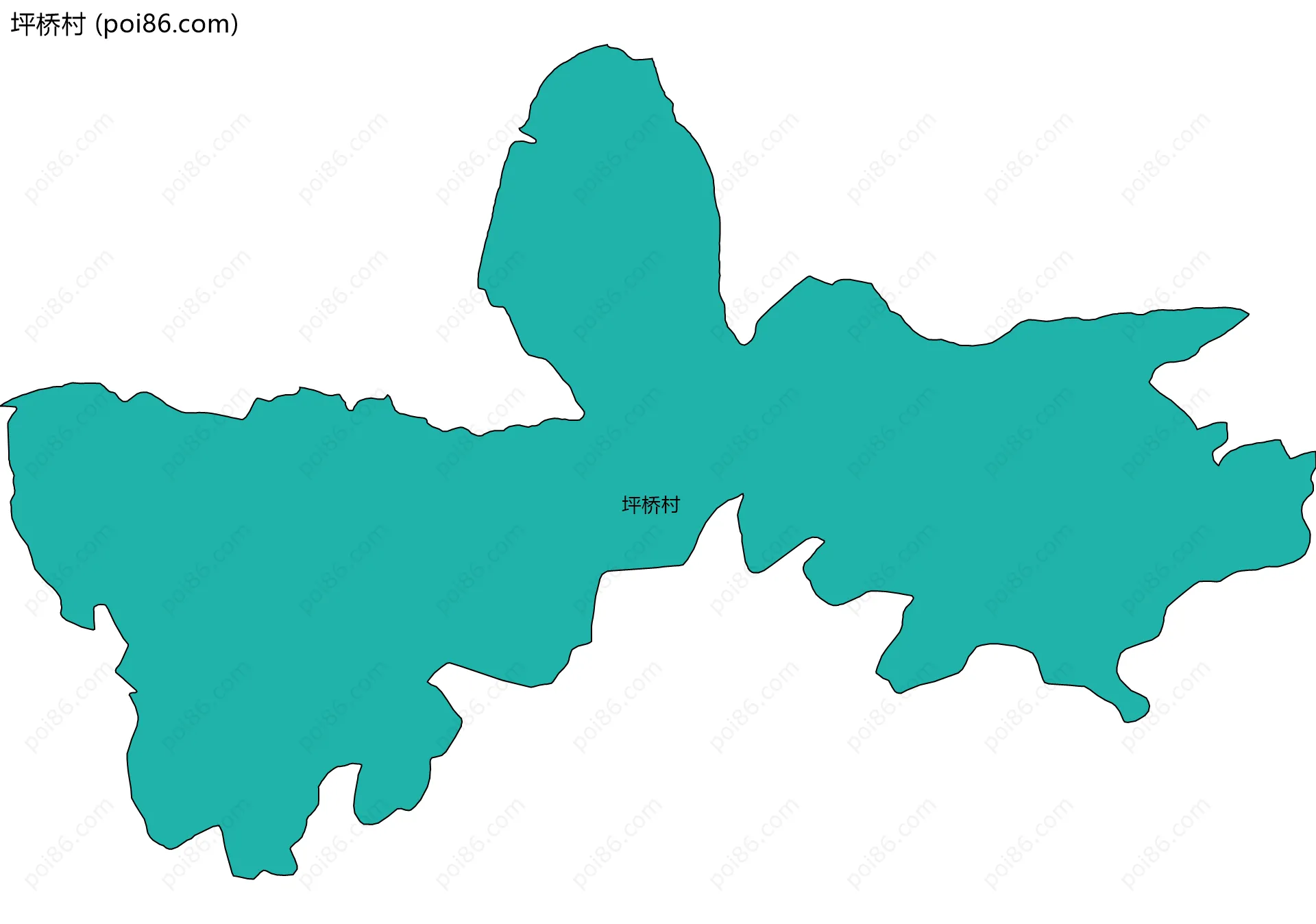 坪桥村边界地图