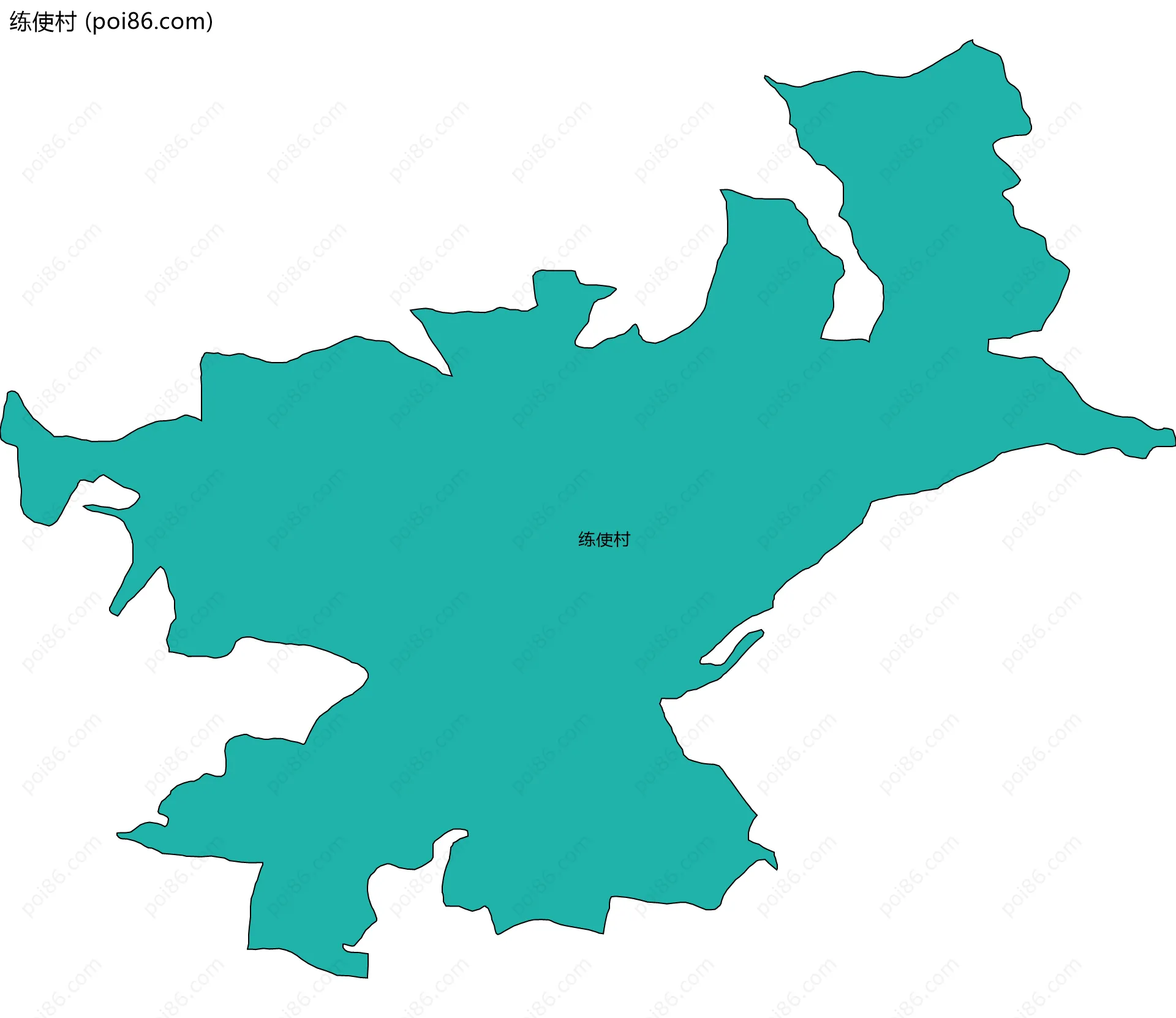 练使村边界地图