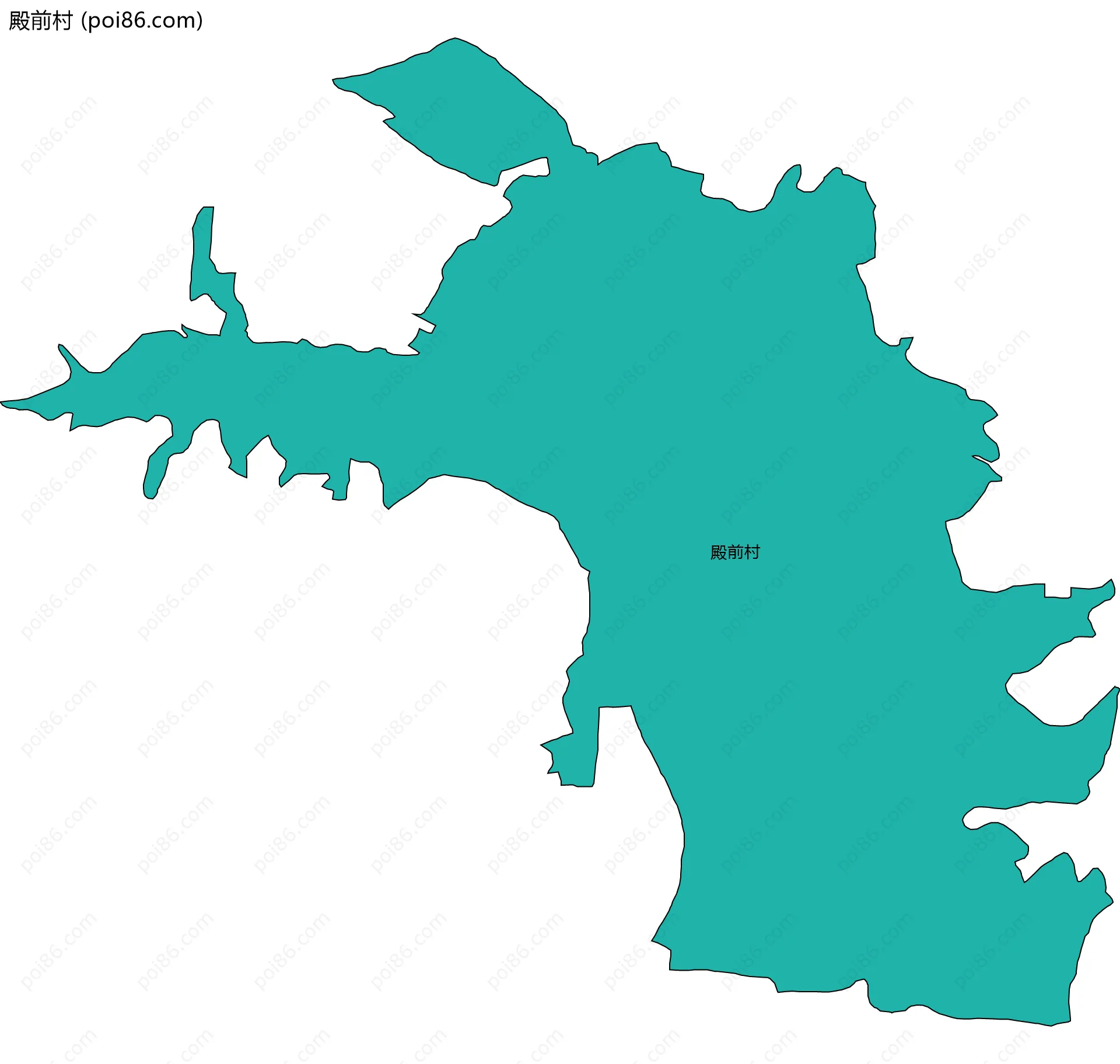 殿前村边界地图