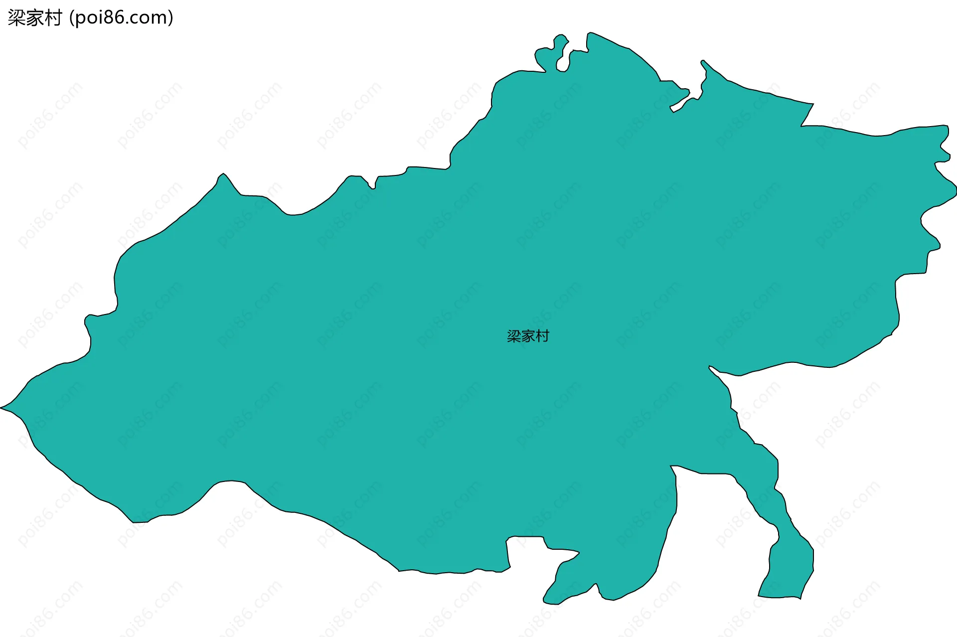 梁家村边界地图