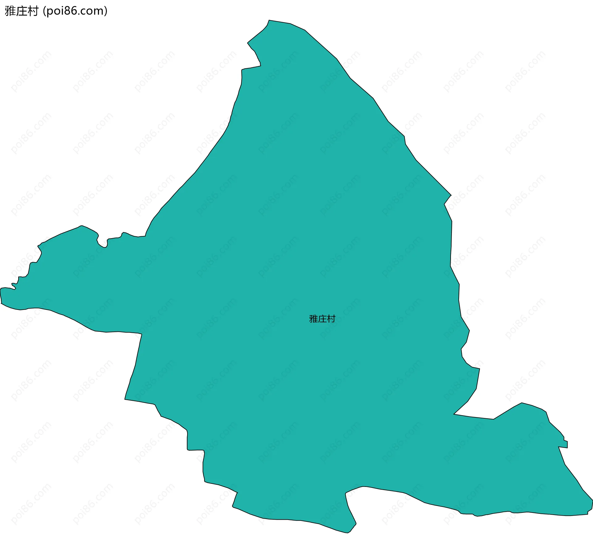 雅庄村边界地图