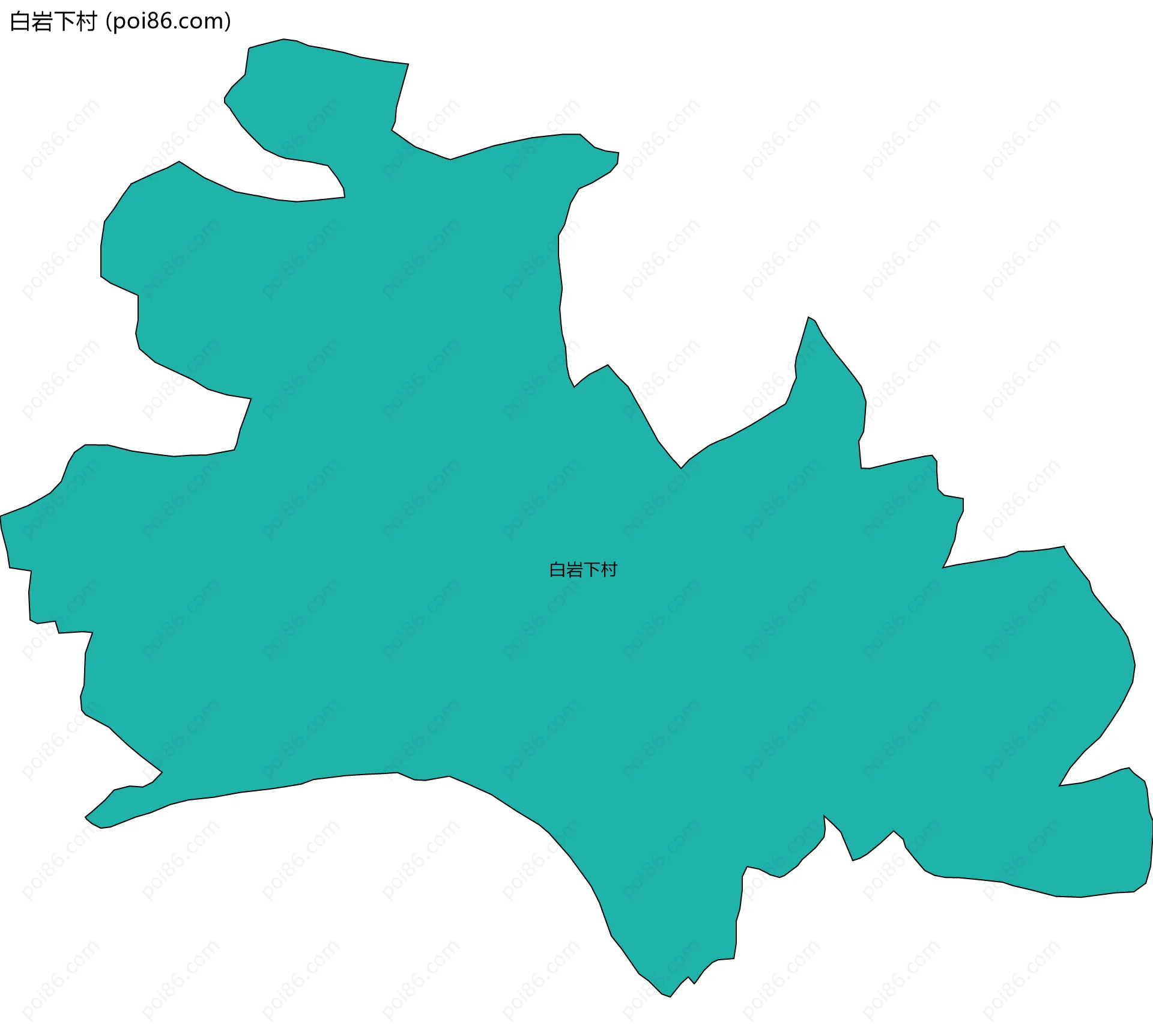白岩下村边界地图
