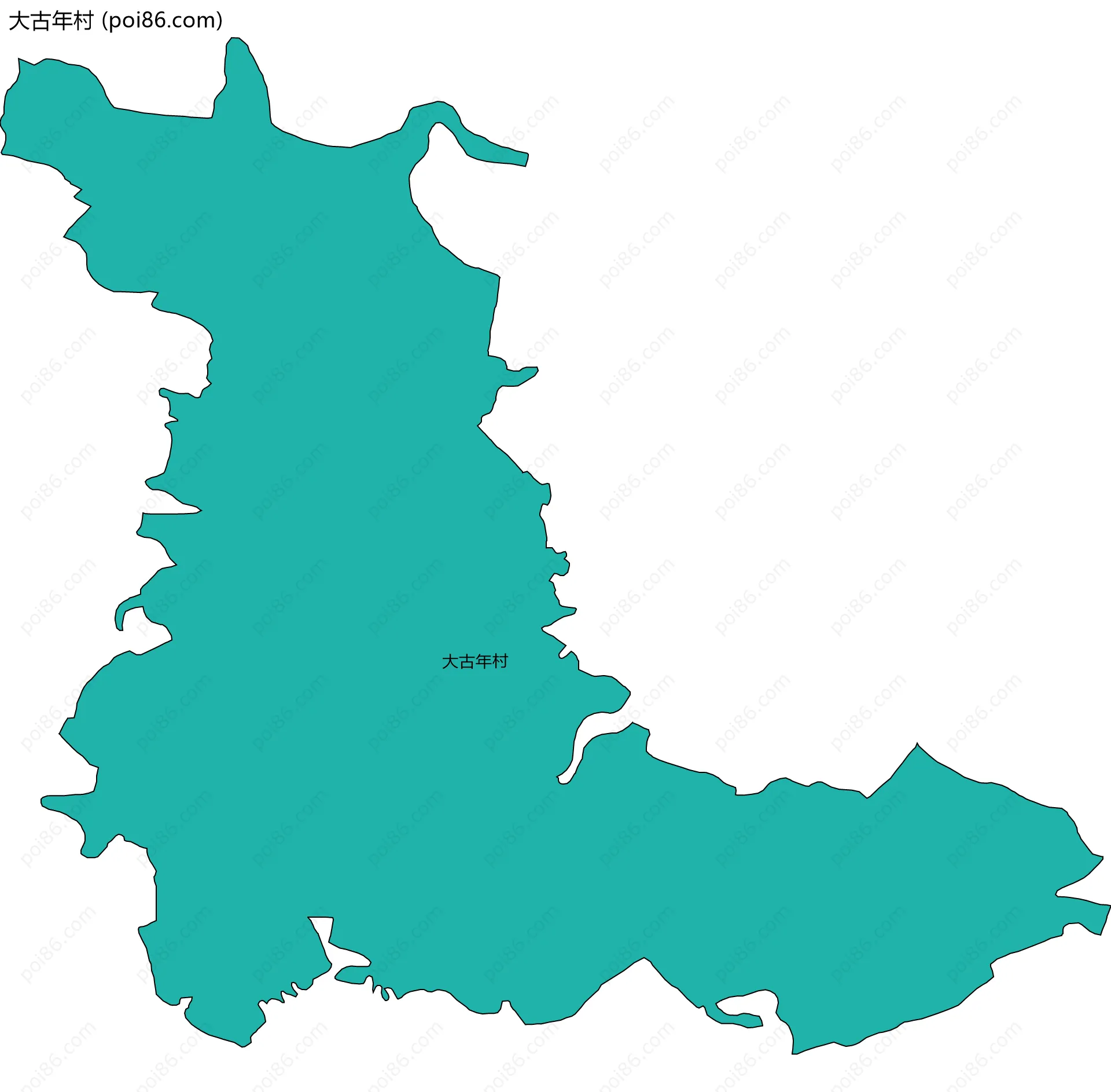 大古年村边界地图