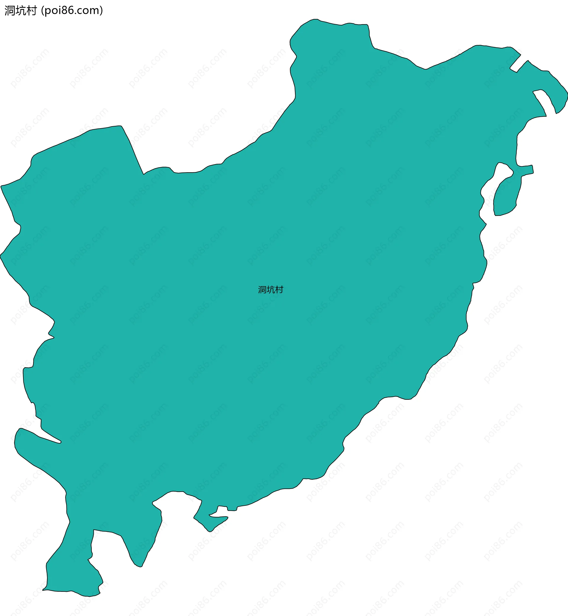 洞坑村边界地图