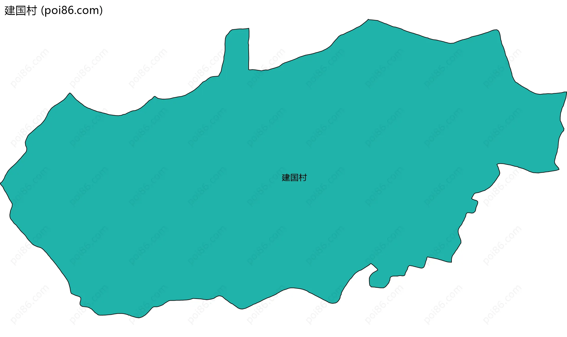 建国村边界地图