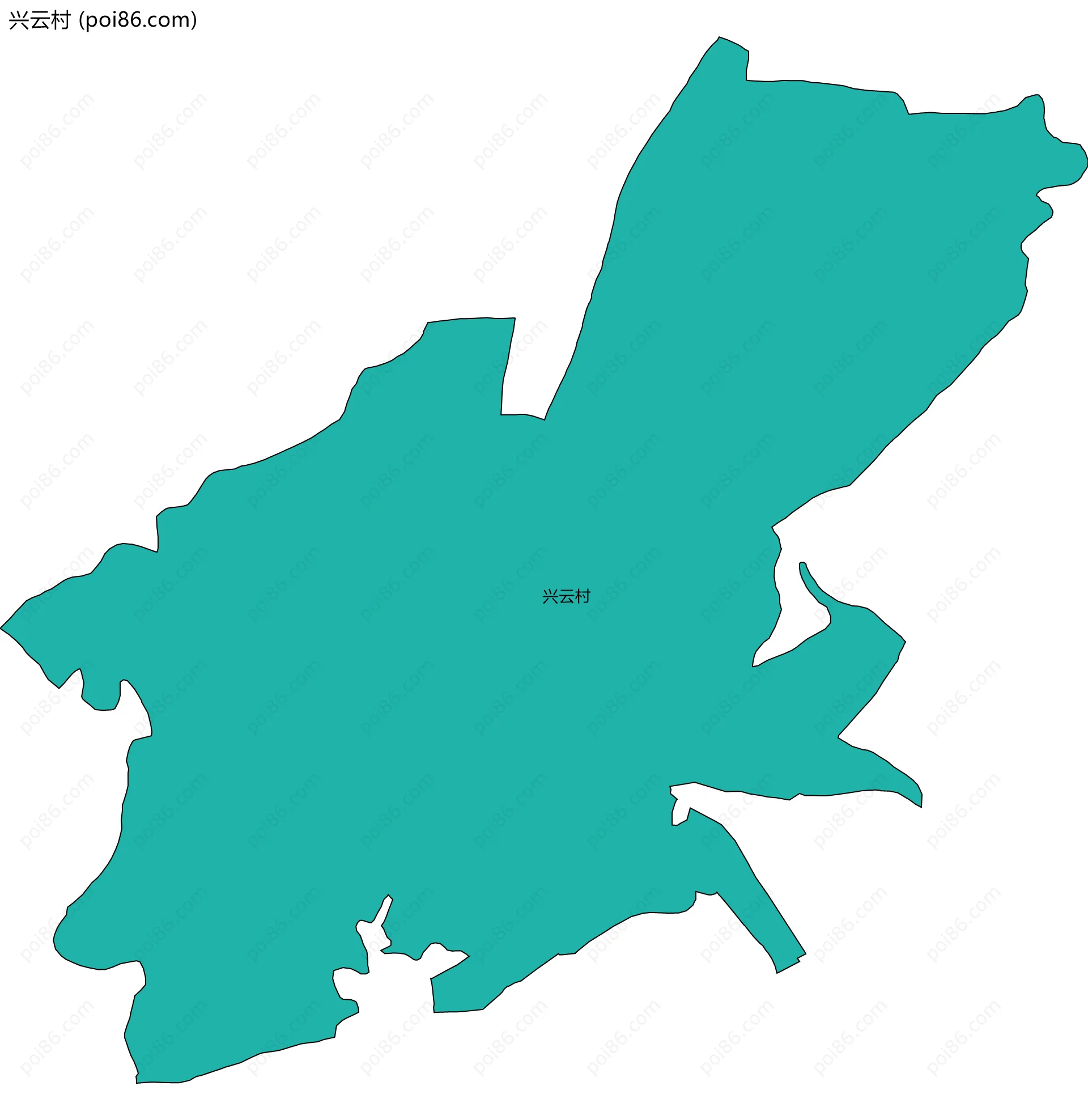 兴云村边界地图