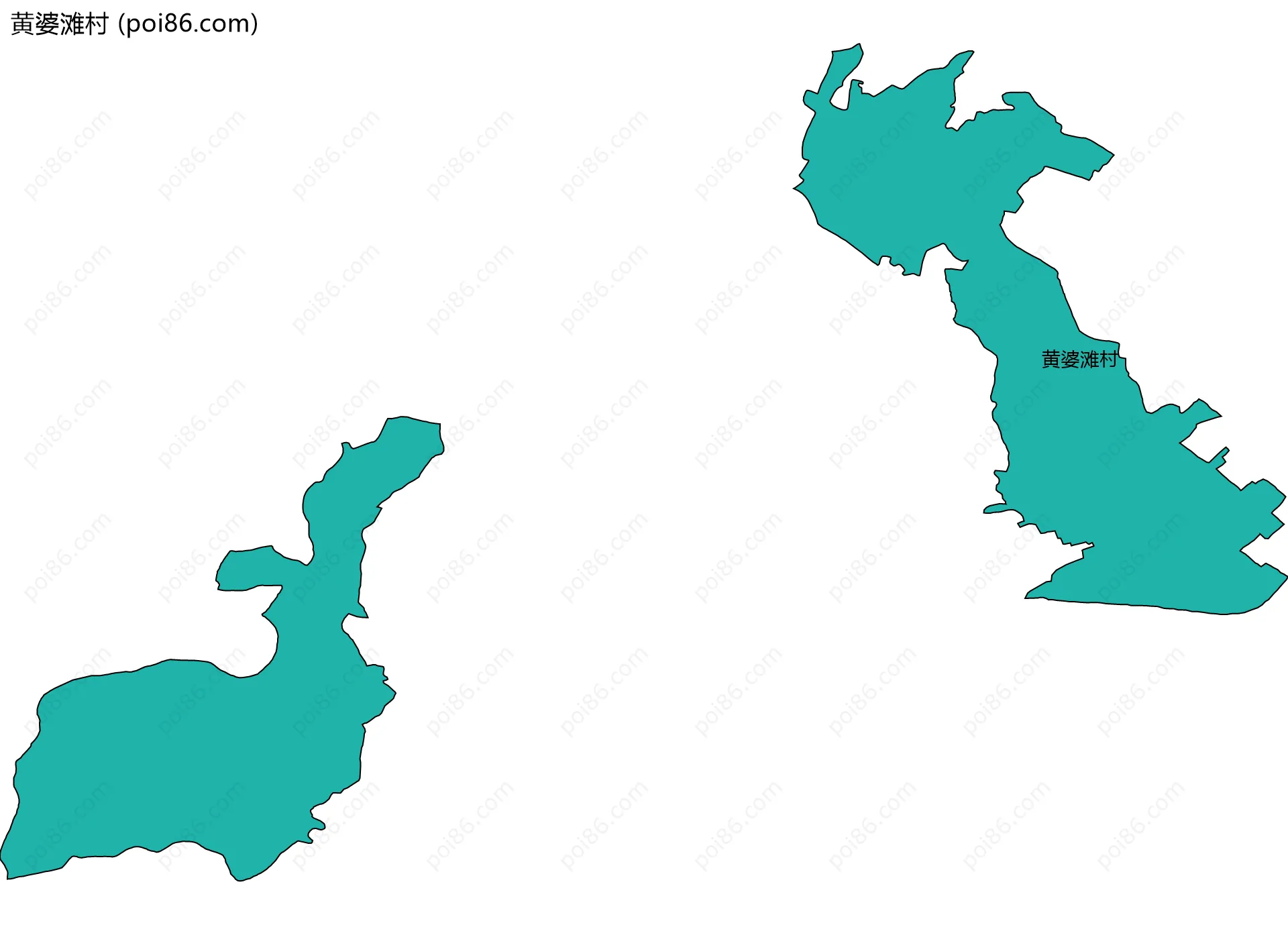 黄婆滩村边界地图