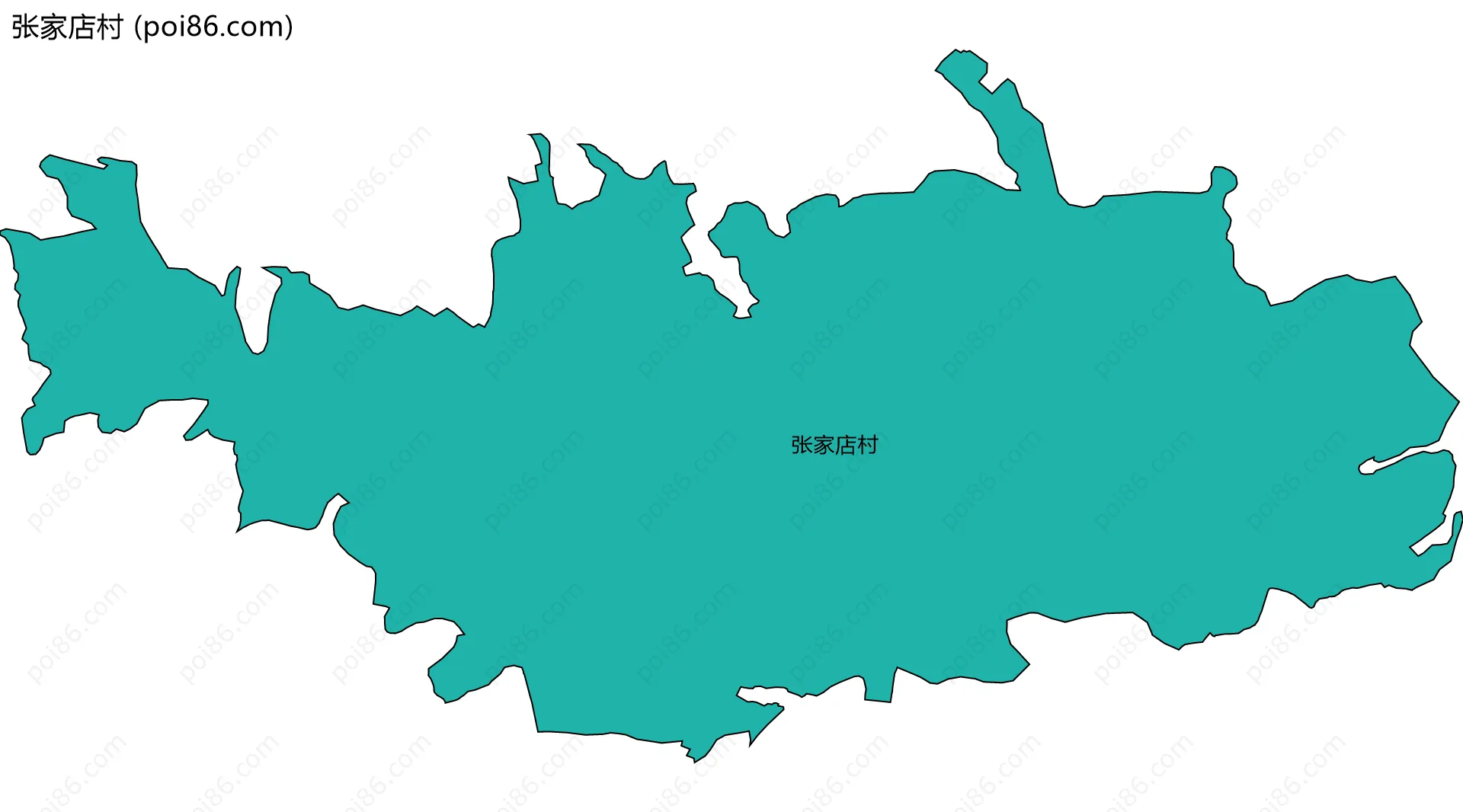 张家店村边界地图