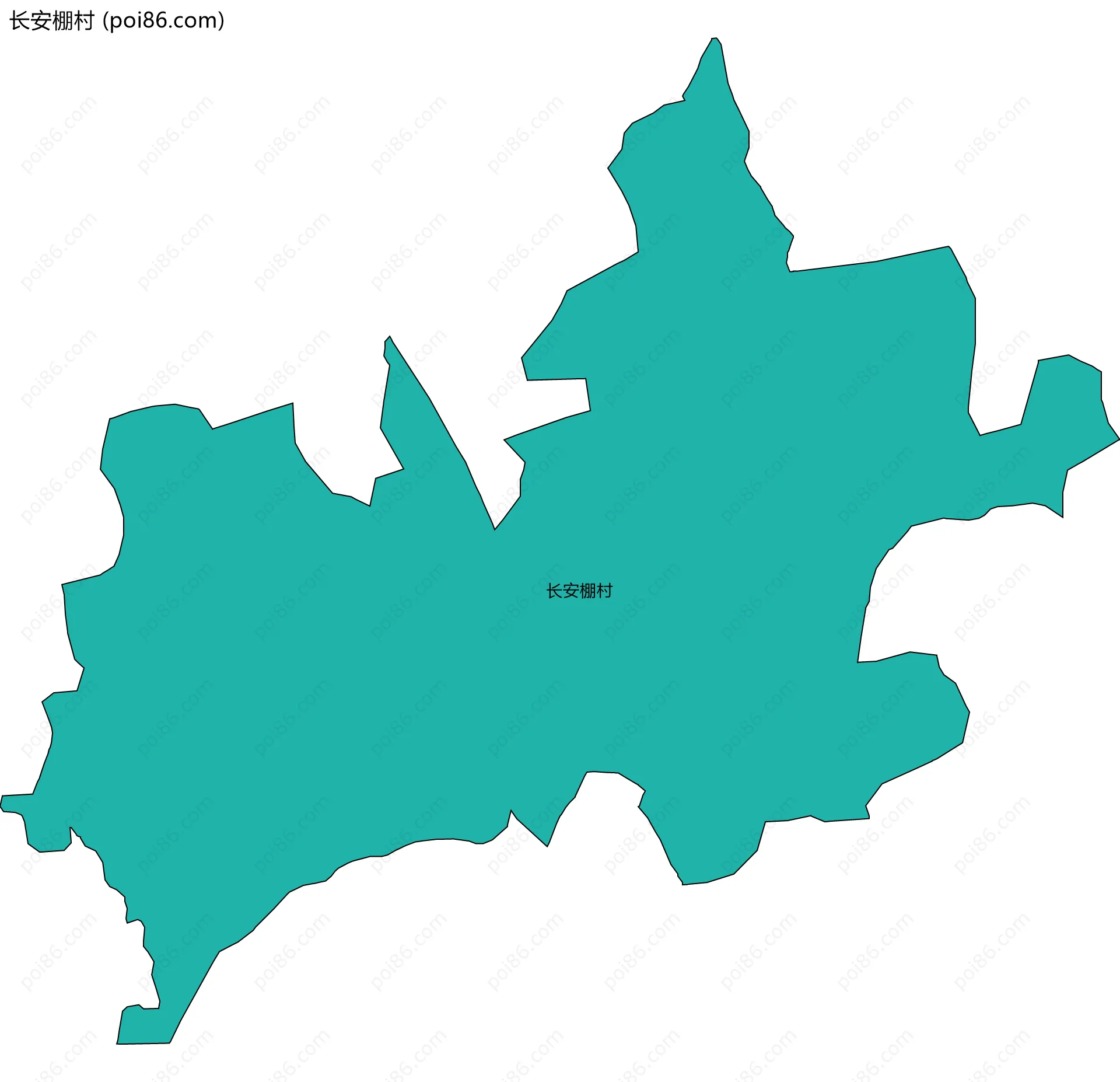 长安棚村边界地图