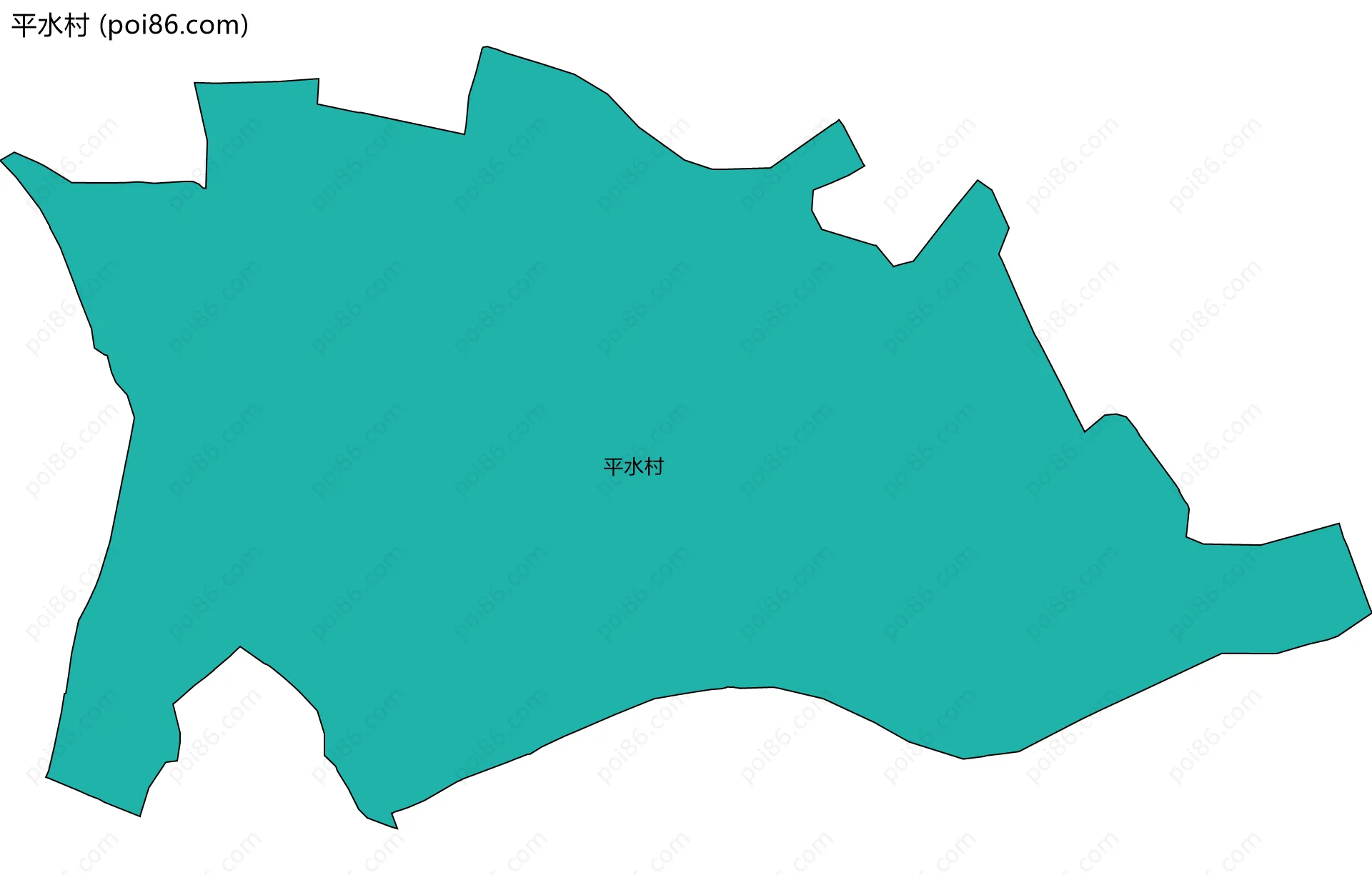平水村边界地图