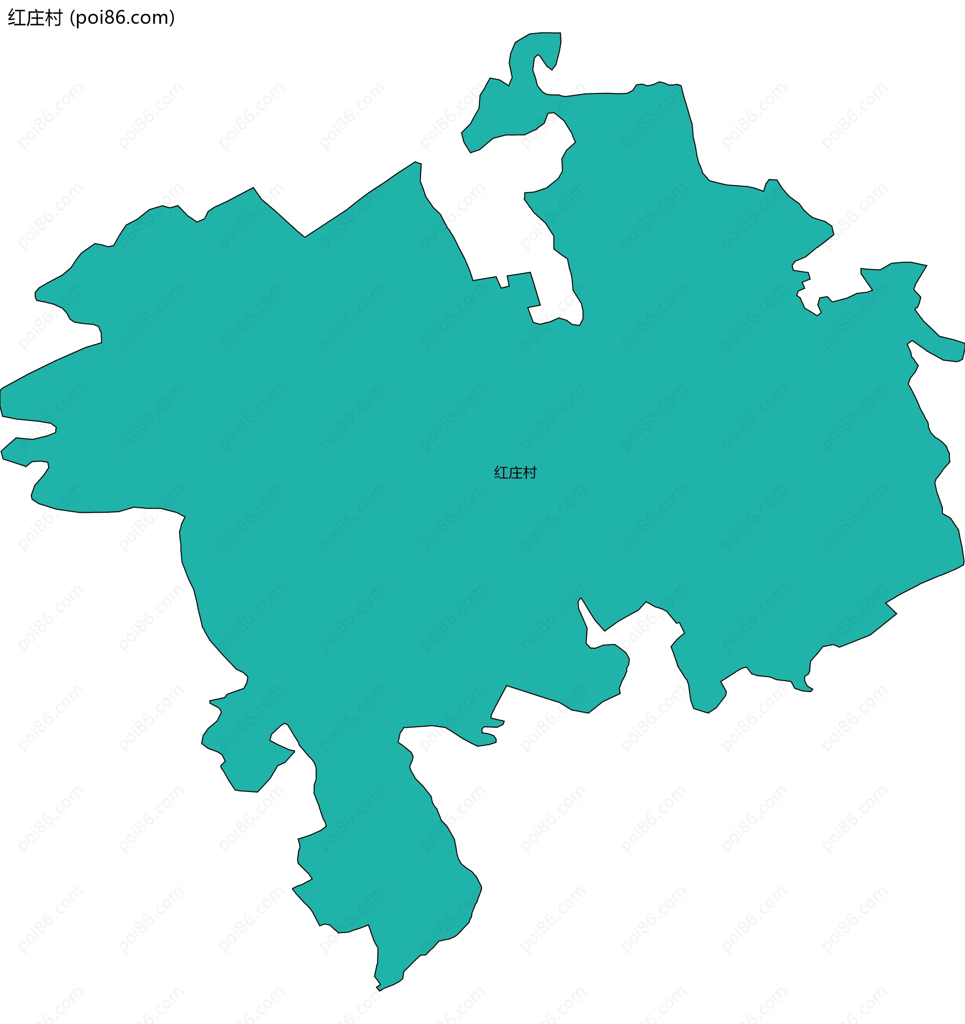 红庄村边界地图