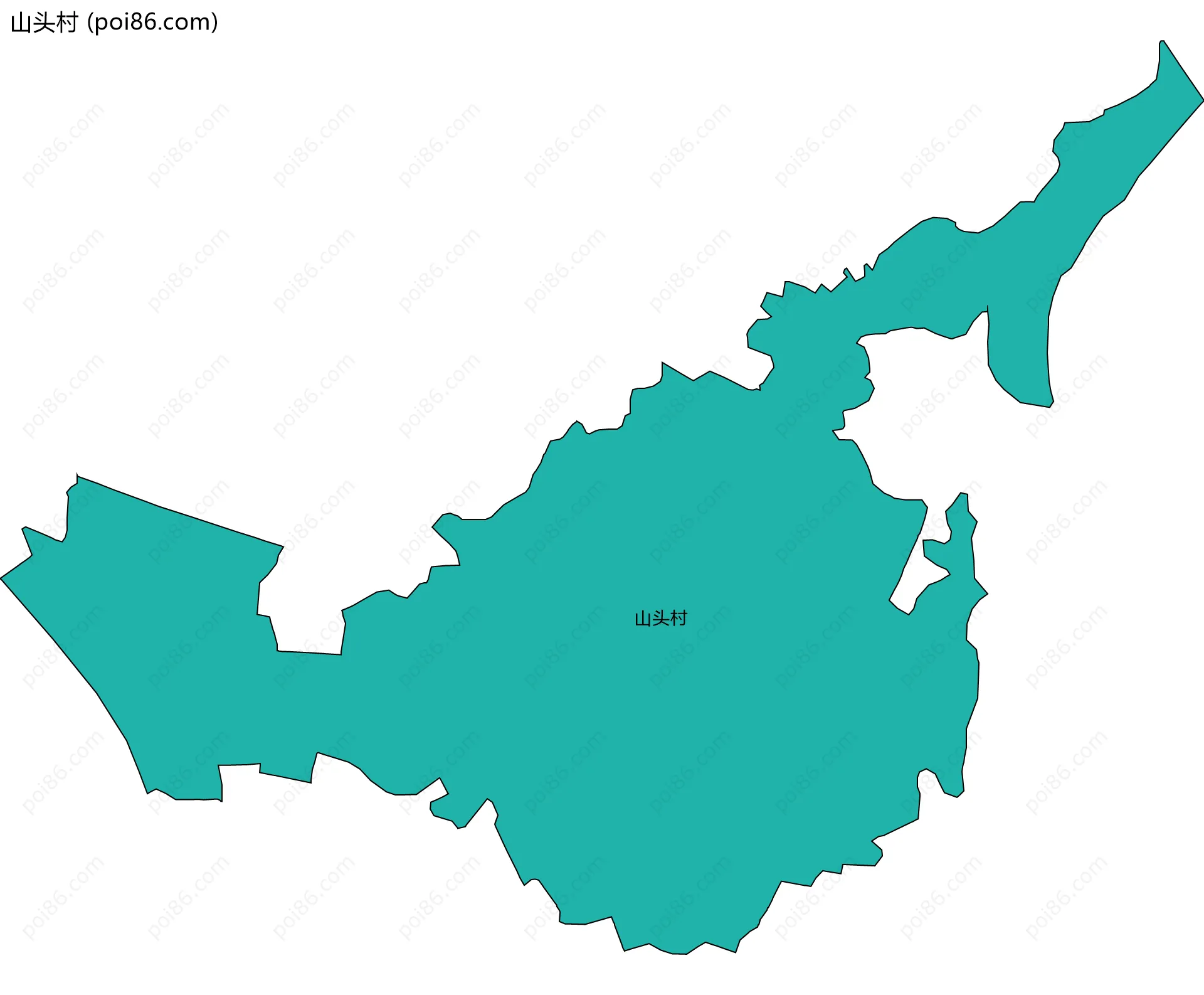 山头村边界地图