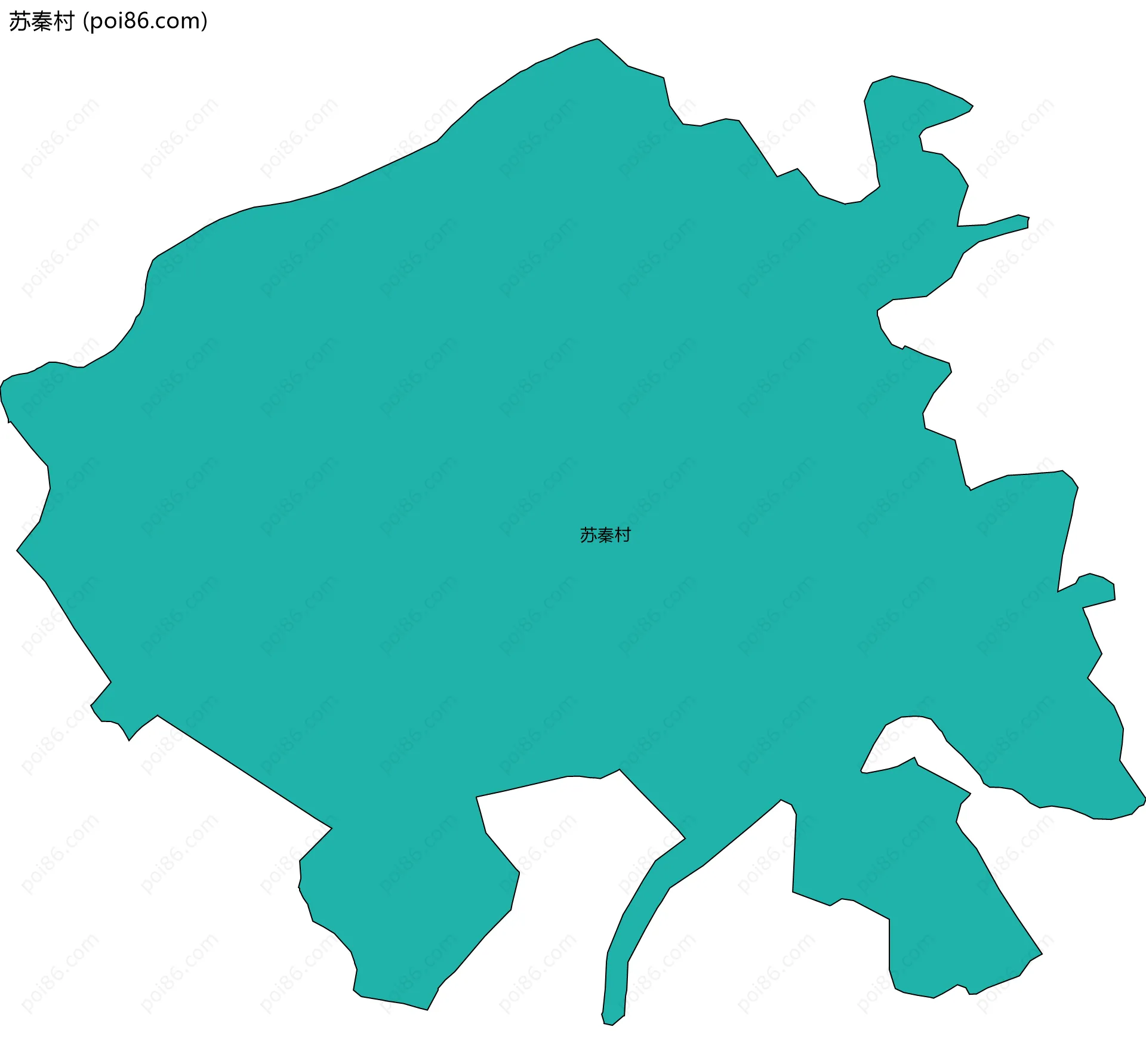 苏秦村边界地图