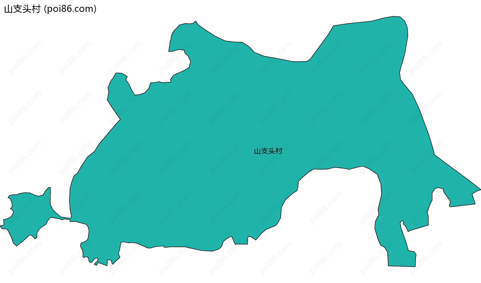 山支头村边界地图